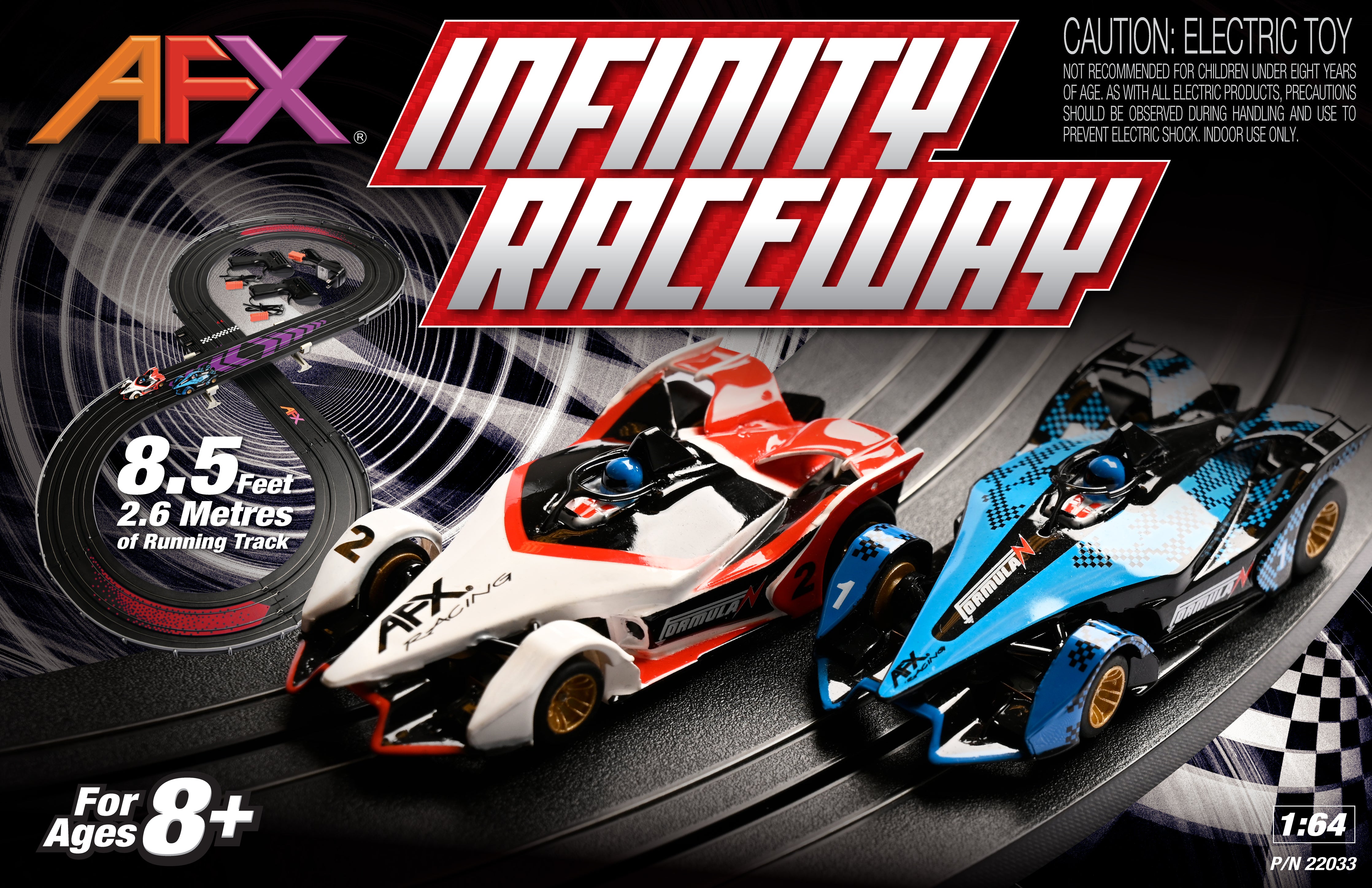 AFX Infinity Raceway Set 22033 - The Ultimate HO Scale Slot Car Starter Kit