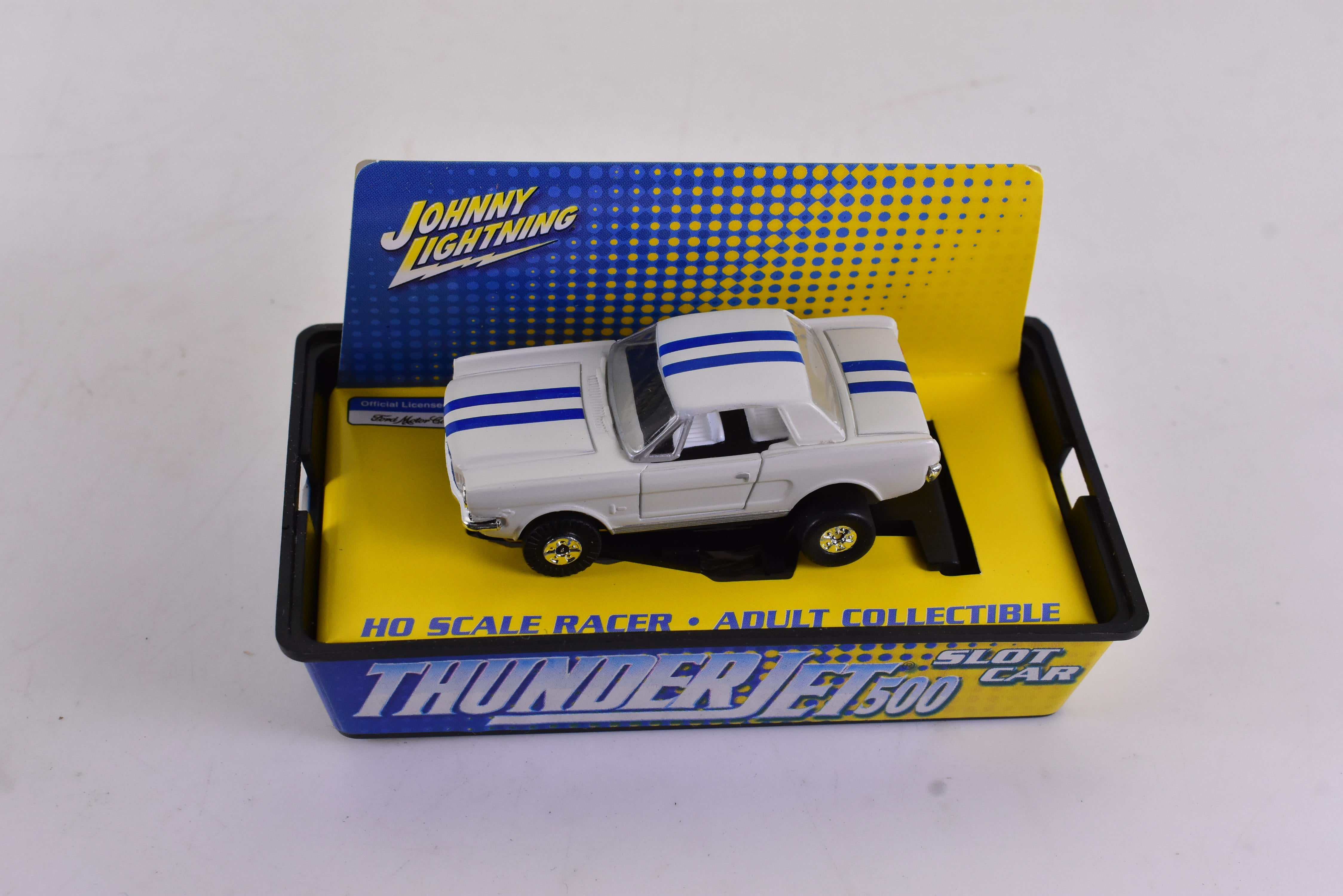 1965 Ford Mustang White ThunderJet 500 Chassis Ho Scale Racer - A Thrilling Auto World Collectible! | 340 - 3
