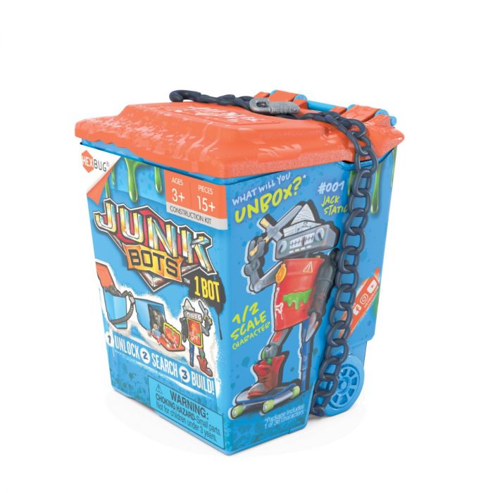 HexBug JunkBots Trash Bin Assortment - Collectible Fun!