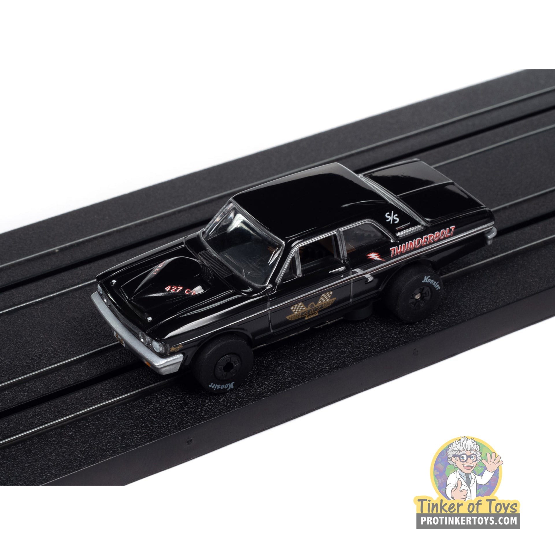 Auto World's Thunderjet 1964 Ford Thunderbolt - Gloss Black with 427 Graphics! SC408