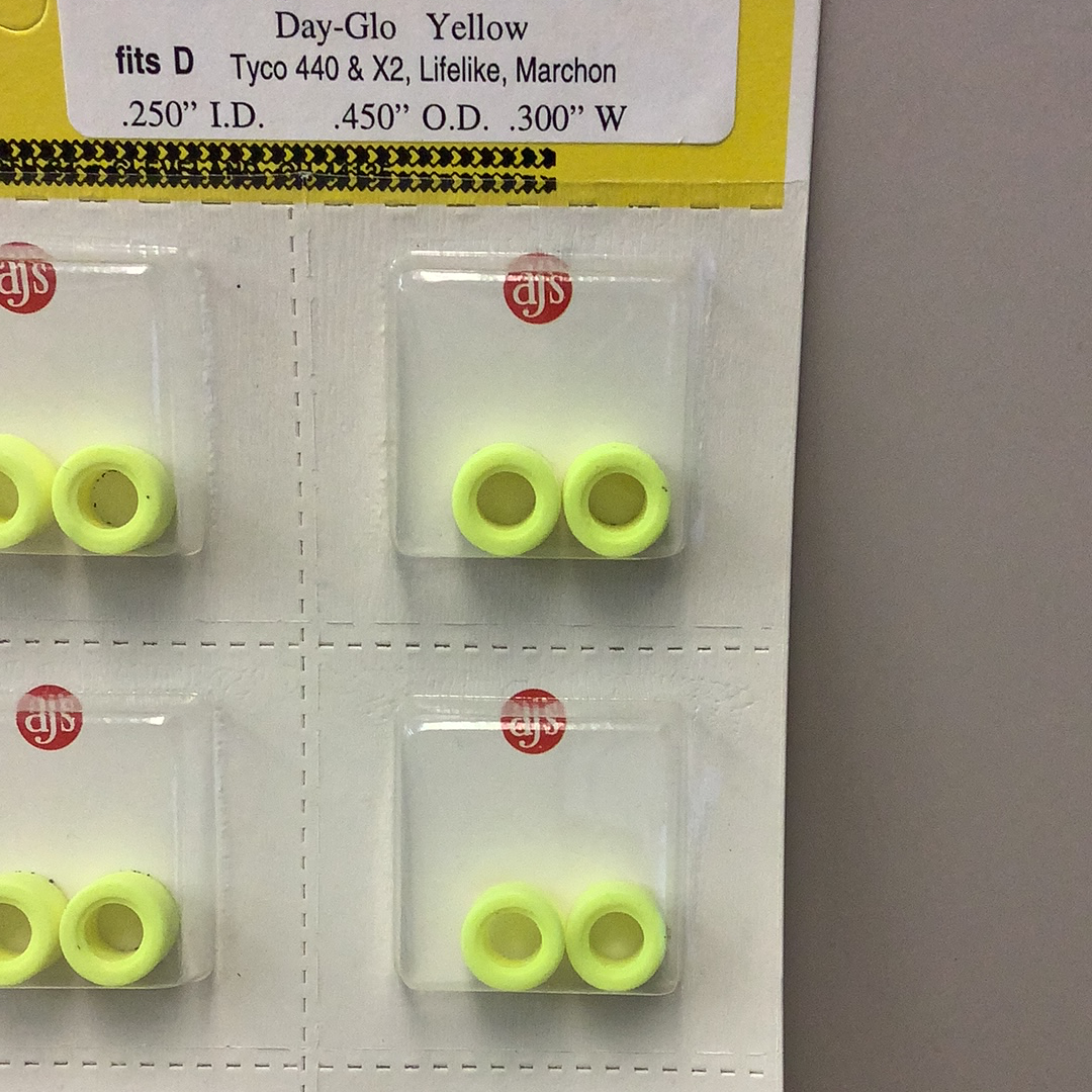 AJ'S 016 Day-Glo Yellow Gum Drops Silicone Tires - A Must-Have!