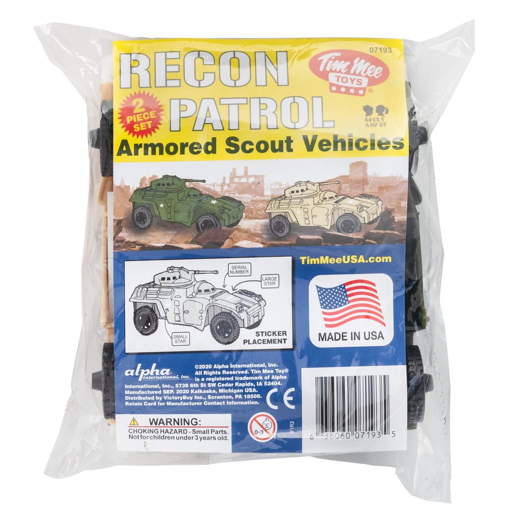 Tim Mee's Exciting Scout Vehicles - Olive & Tan Recon Patrol Armored Cars | 07193