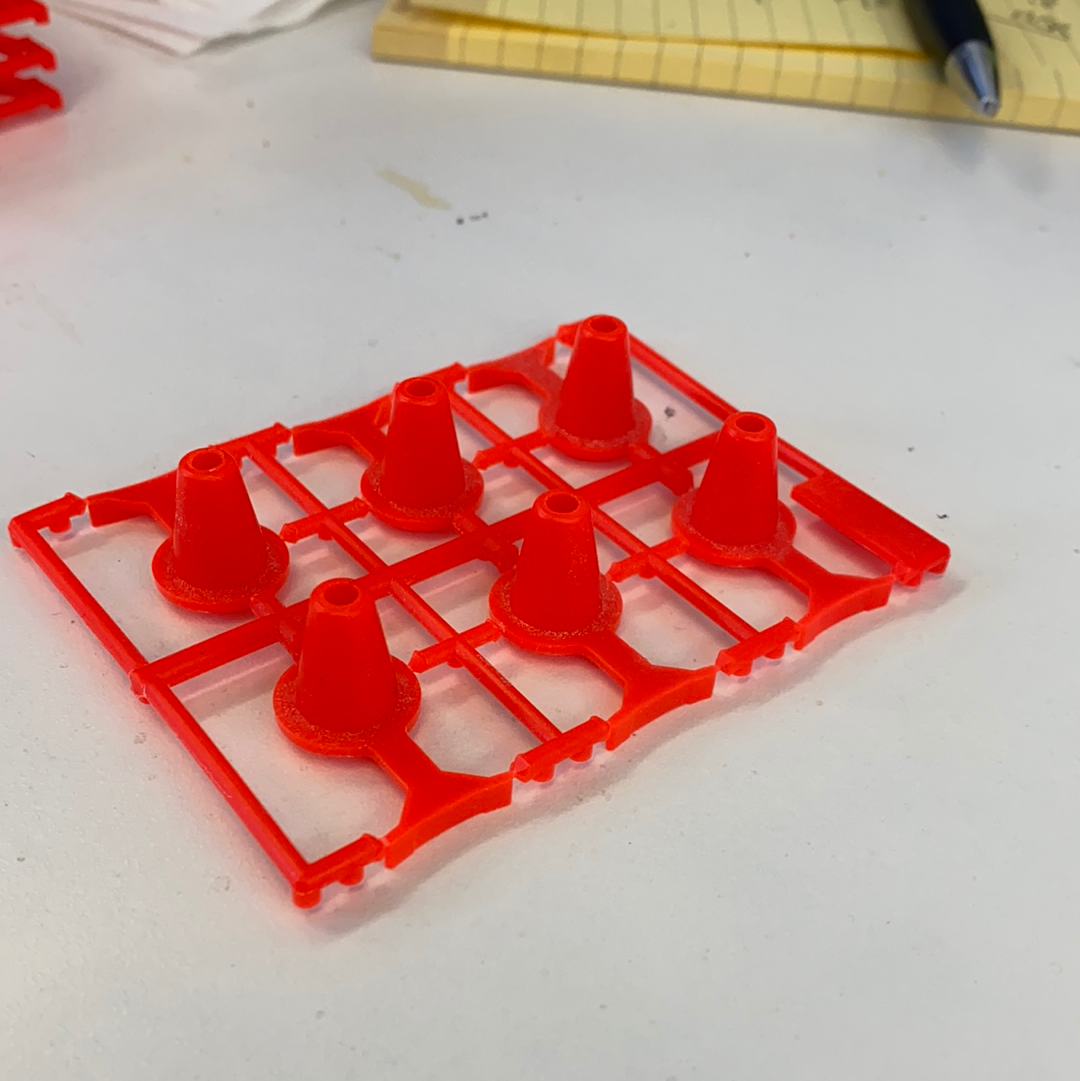 Tyco Orange Road Cones 6 - Must-Have for Slot Car Enthusiasts!