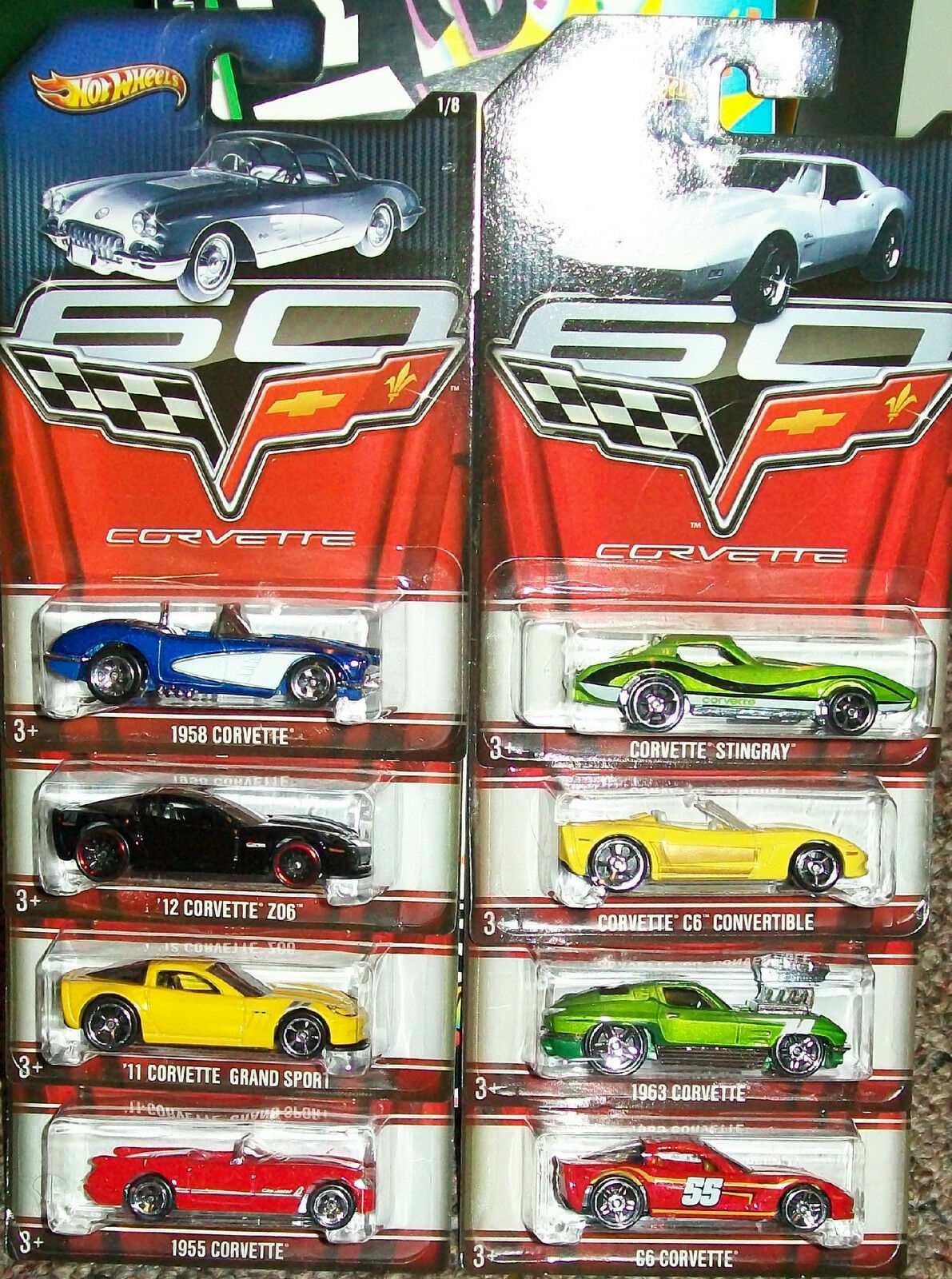 60th Anniversary Corvette Collection (1 - 8) | Hot Wheels - A Must - Have for Collectors!