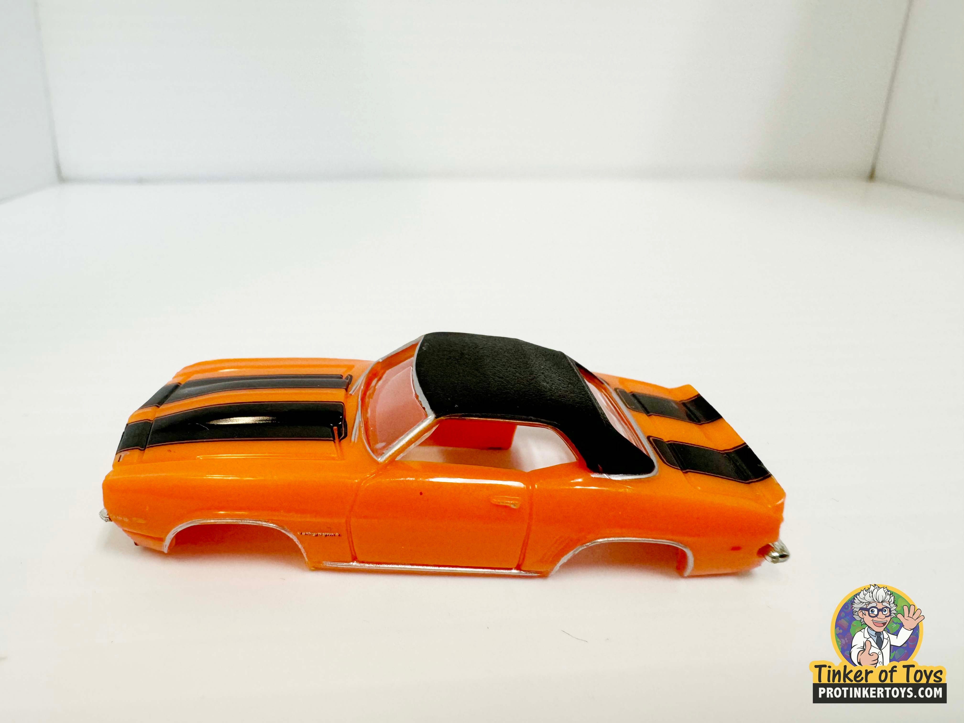1969 Camaro RS Convertible with Orange and Black Stripes - Model Motoring's Classic Slot Car