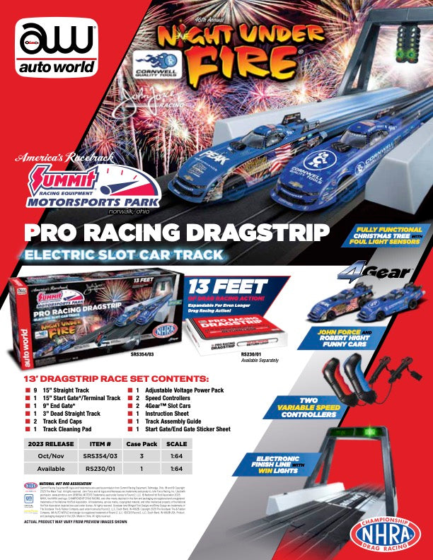 Summit Motorsports Park Night Under Fire 13' Electronic Drag Set - An Auto World Racing Sensation! | SRS354