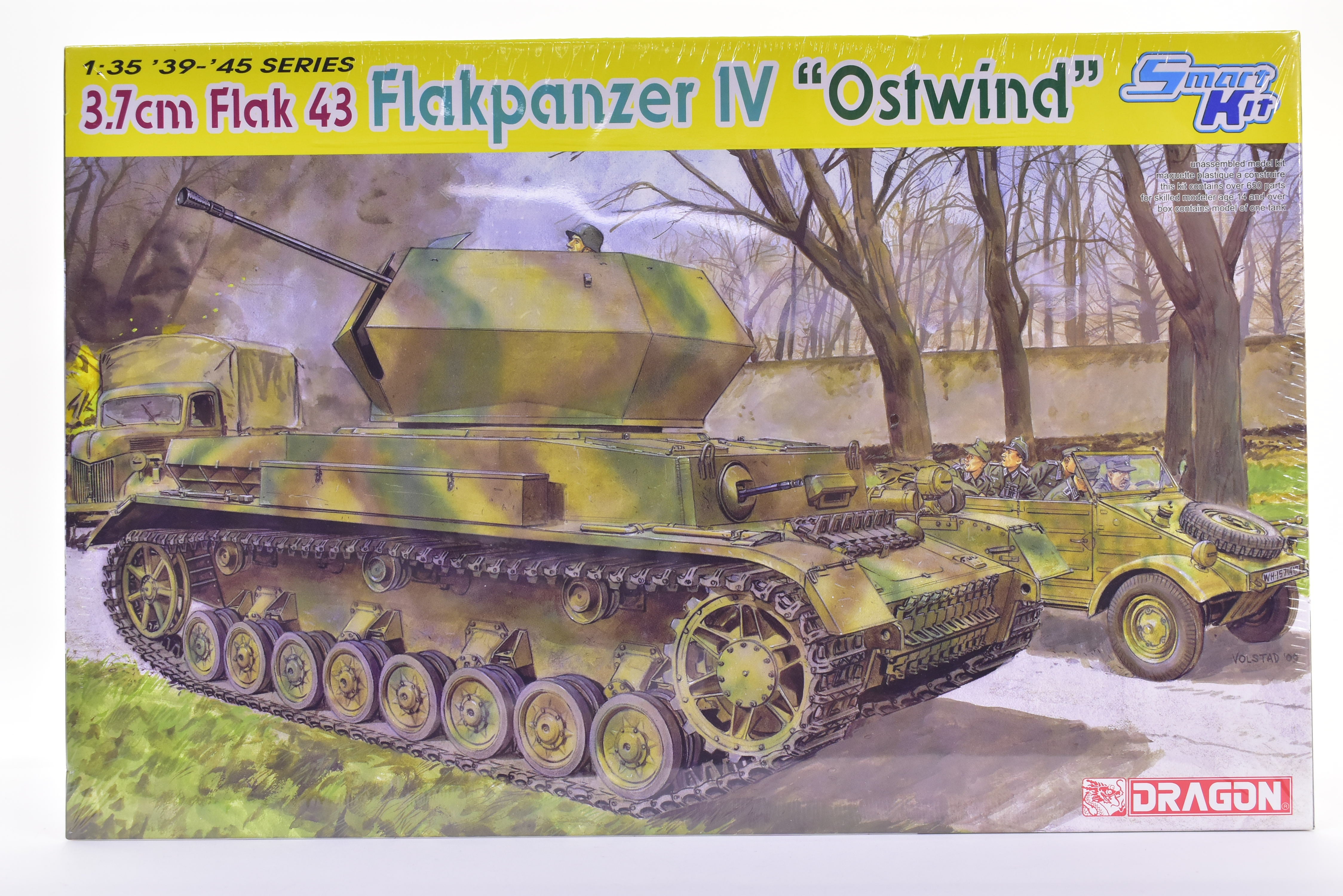 Unleash Your Creativity with the 3.7cm Flack 43 Flakpanzer IV Ostwind '39-'45 Series 1:35 Smart Model Kit by Dragon