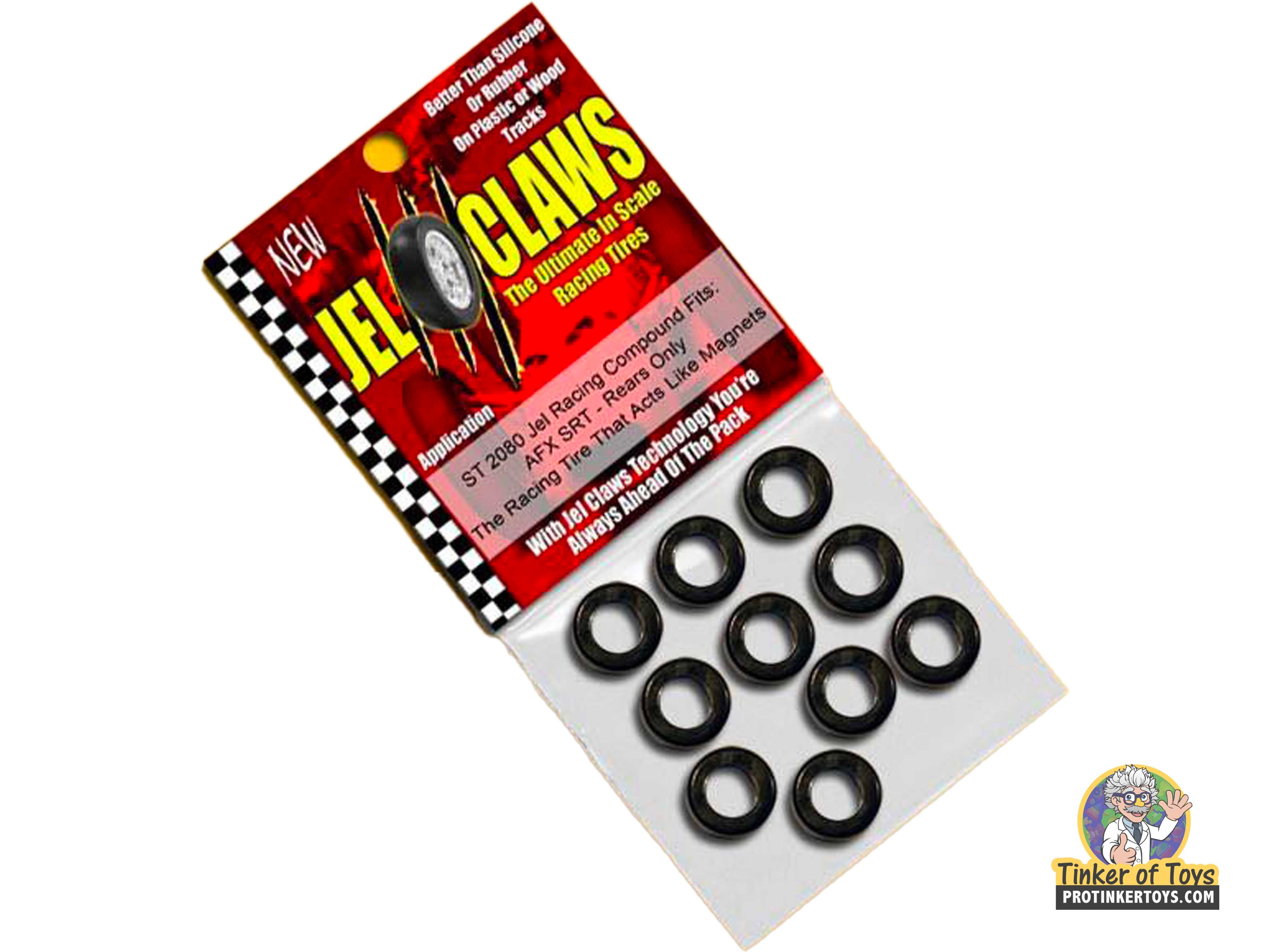 Jel Claws ST 2080 | 1:64 Scale Slot Car Tires for AFX SRT, Mega G & Tomy AFX Turbo