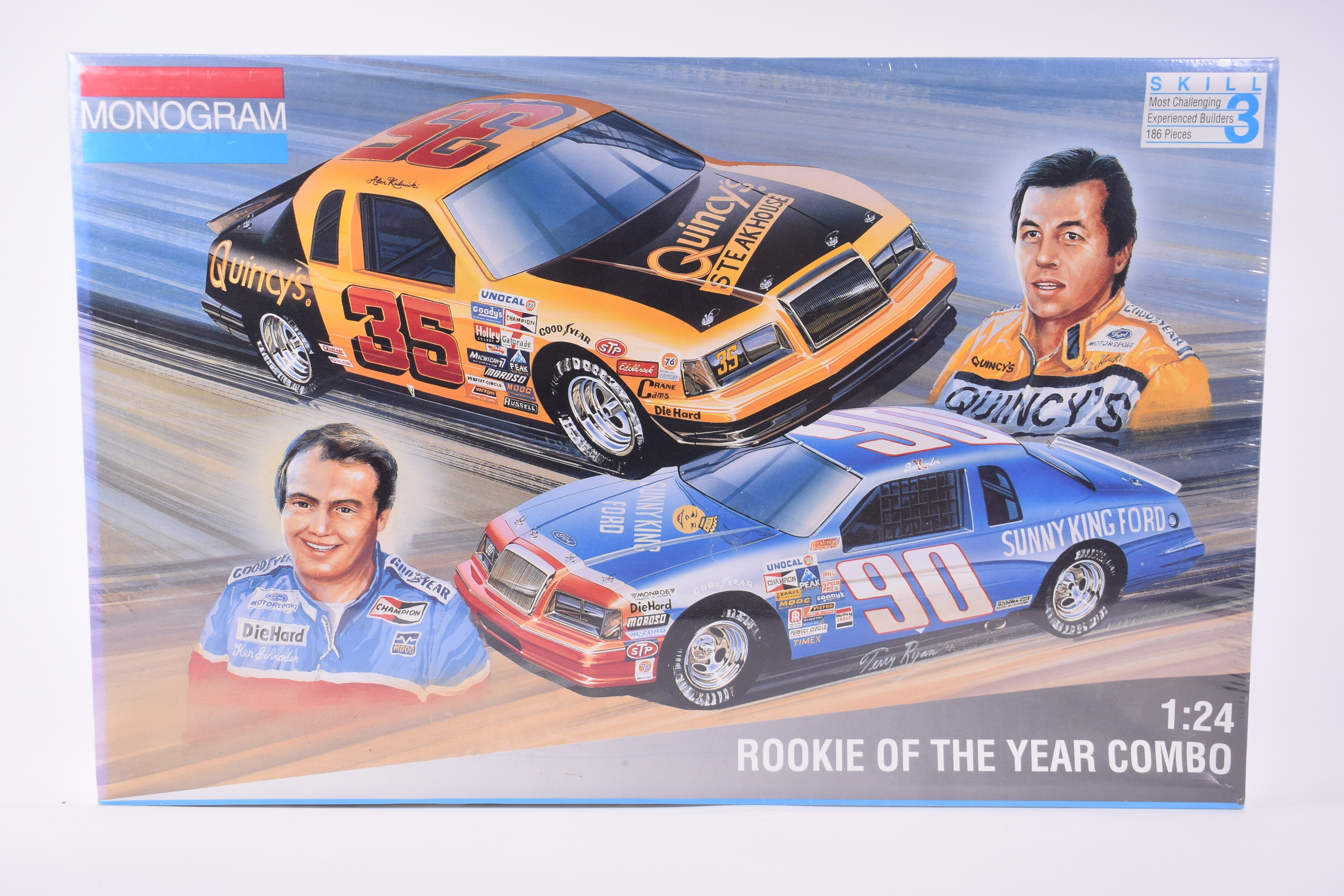 1985 Thunderbirds Second Chance Rookie of The Year Stock Car Combo 1:24 Scale by Monogram