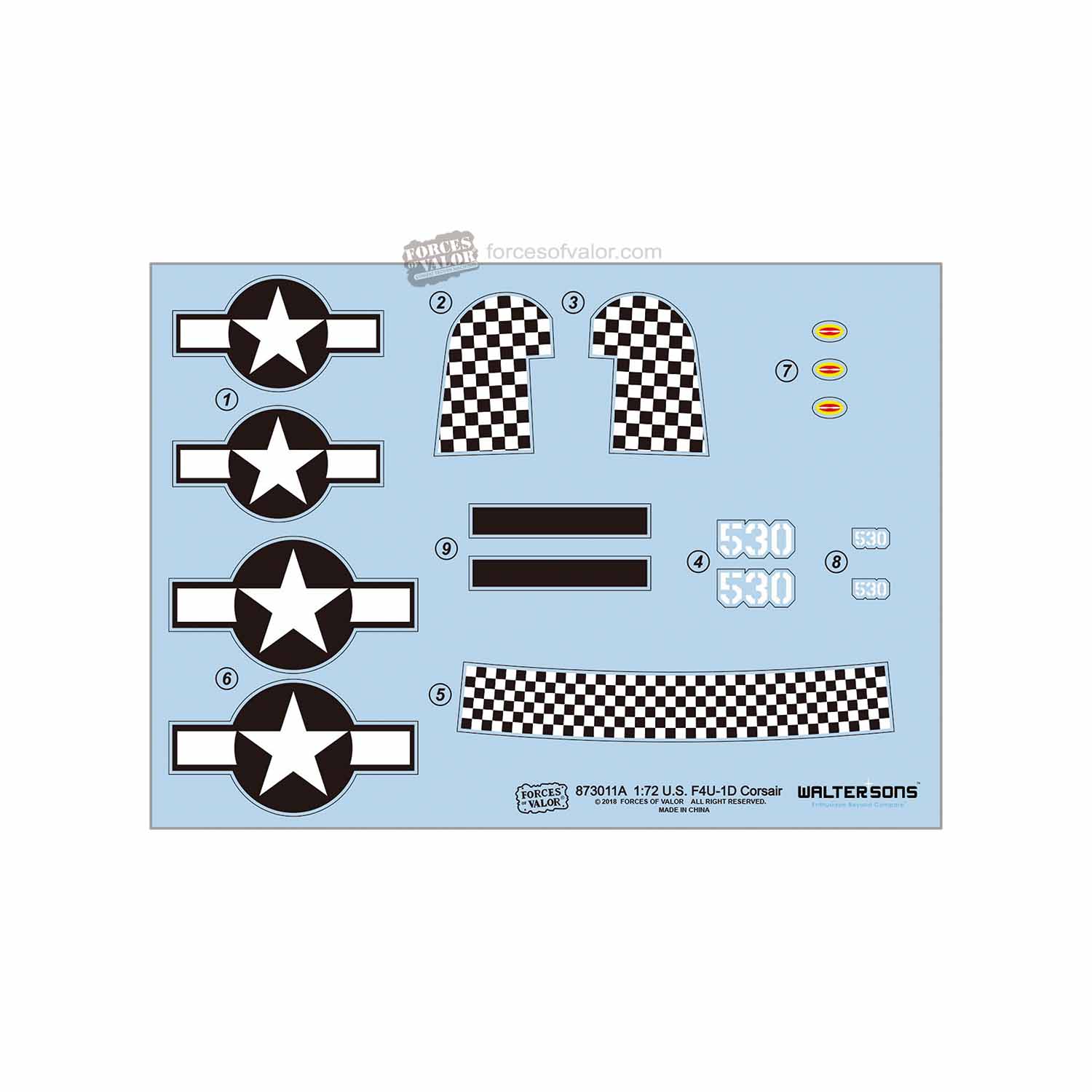 Get Your Hands on the U.S. F4U-1D Corsair Okinawa May 1945 1:72 Model Kit by Waltersons - 873011A!