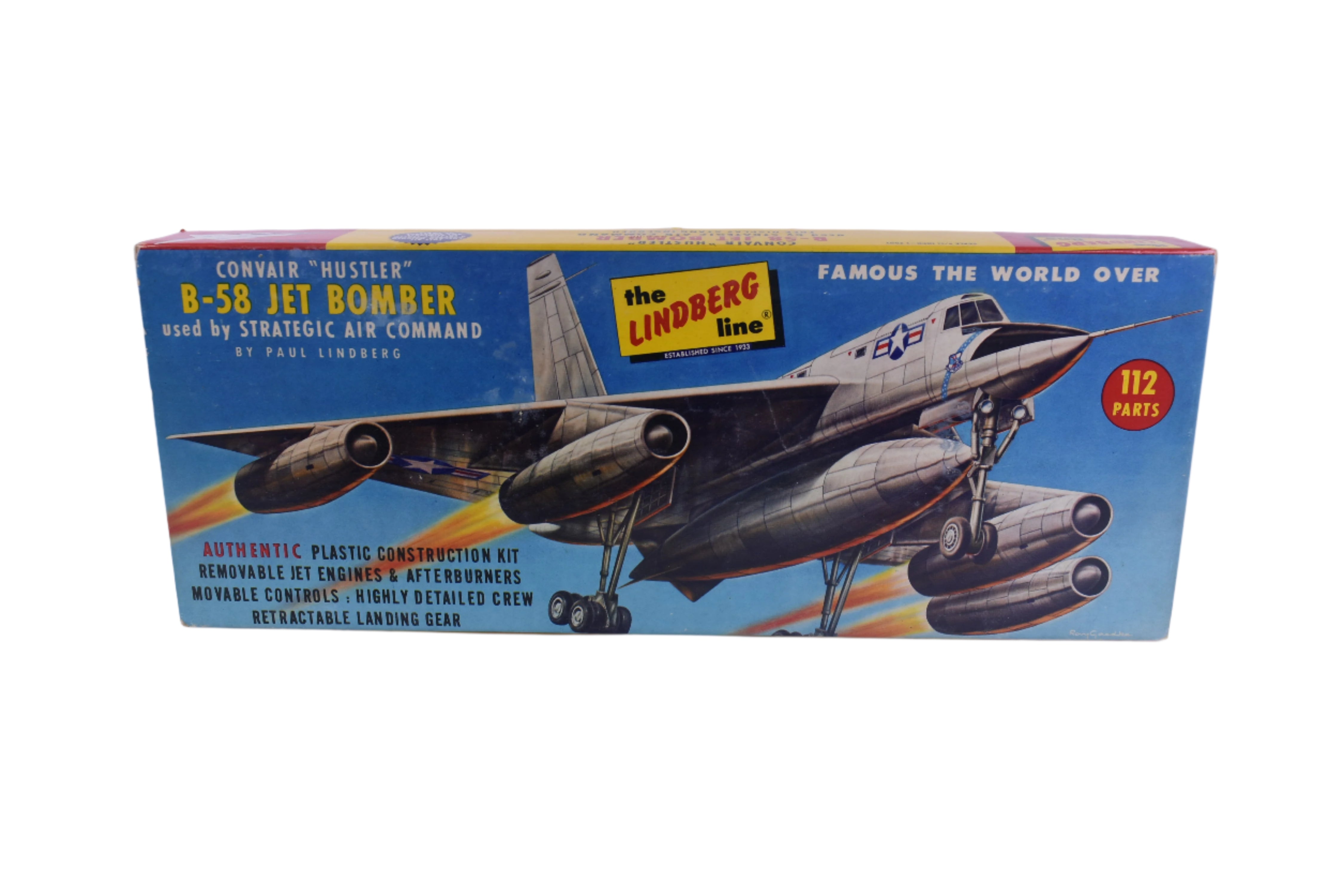 B-58 Hustler Jet Bomber Model - 9/64 Inch-Foot Scale, The Lindberg Line