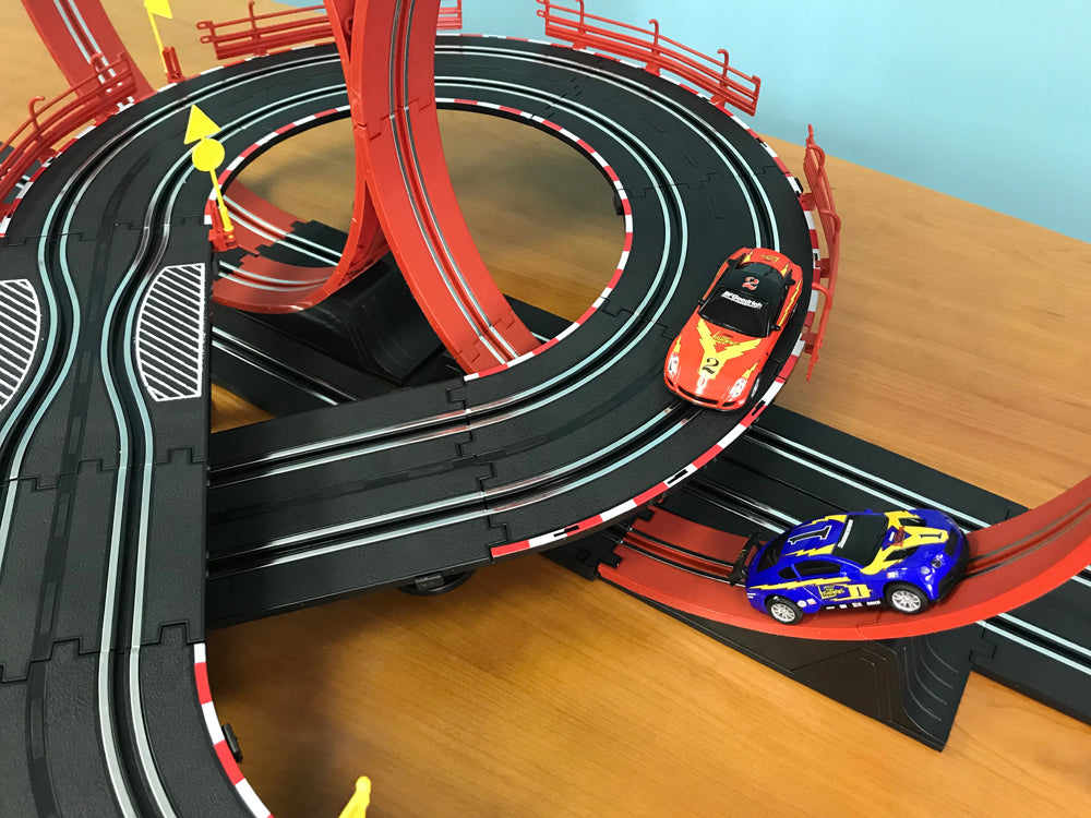 Johnny Lightning 24' Double Loop Raceway Remote Control Electric 1:43 Scale Slot Race Set - Exclusive Auto World Gem! | JLRS001