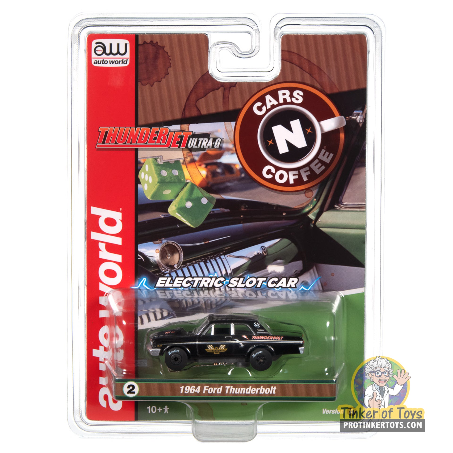 Auto World's Thunderjet 1964 Ford Thunderbolt - Gloss Black with 427 Graphics! SC408