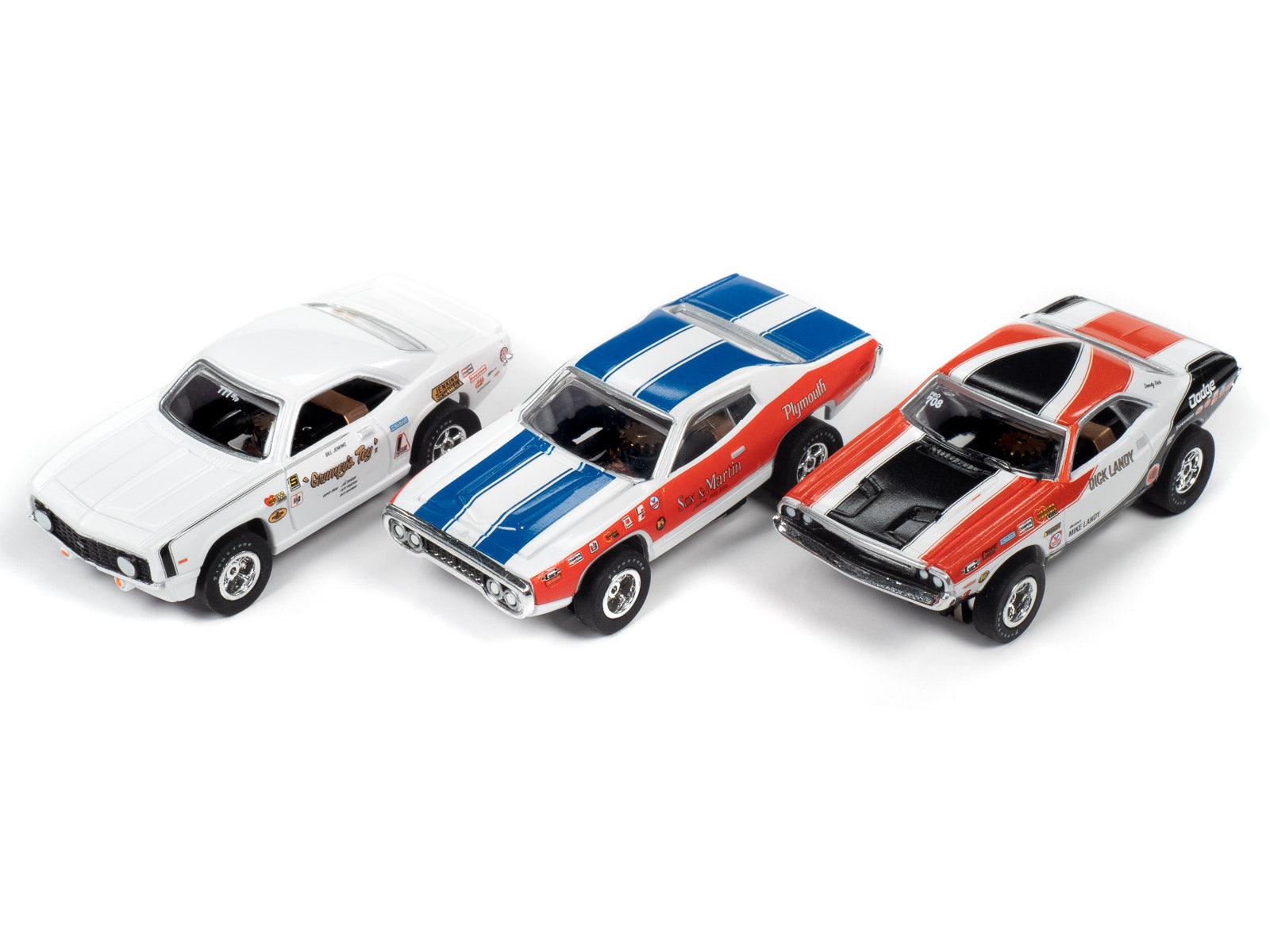 Get Your Hands on This 3-Pack of LEGENDS OF THE QUARTER MILE X-TRACTION SC351 Slot Cars!