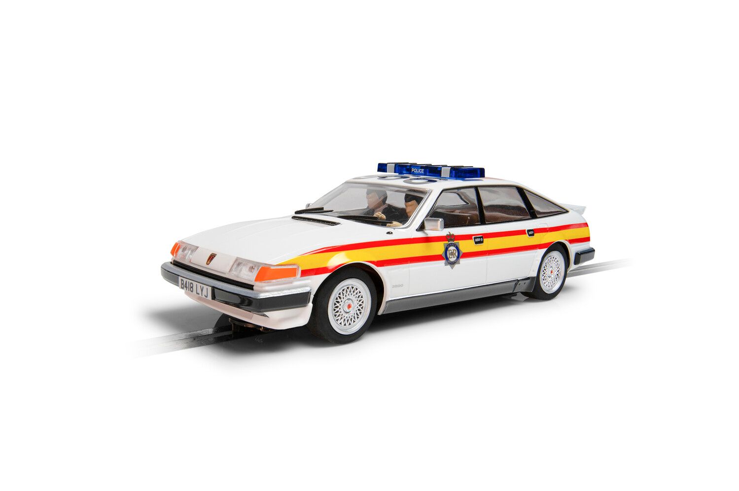 Rover SD1 Police Edition Slot Car - C4342 by Scalextric: Chase Crooks in Style!
