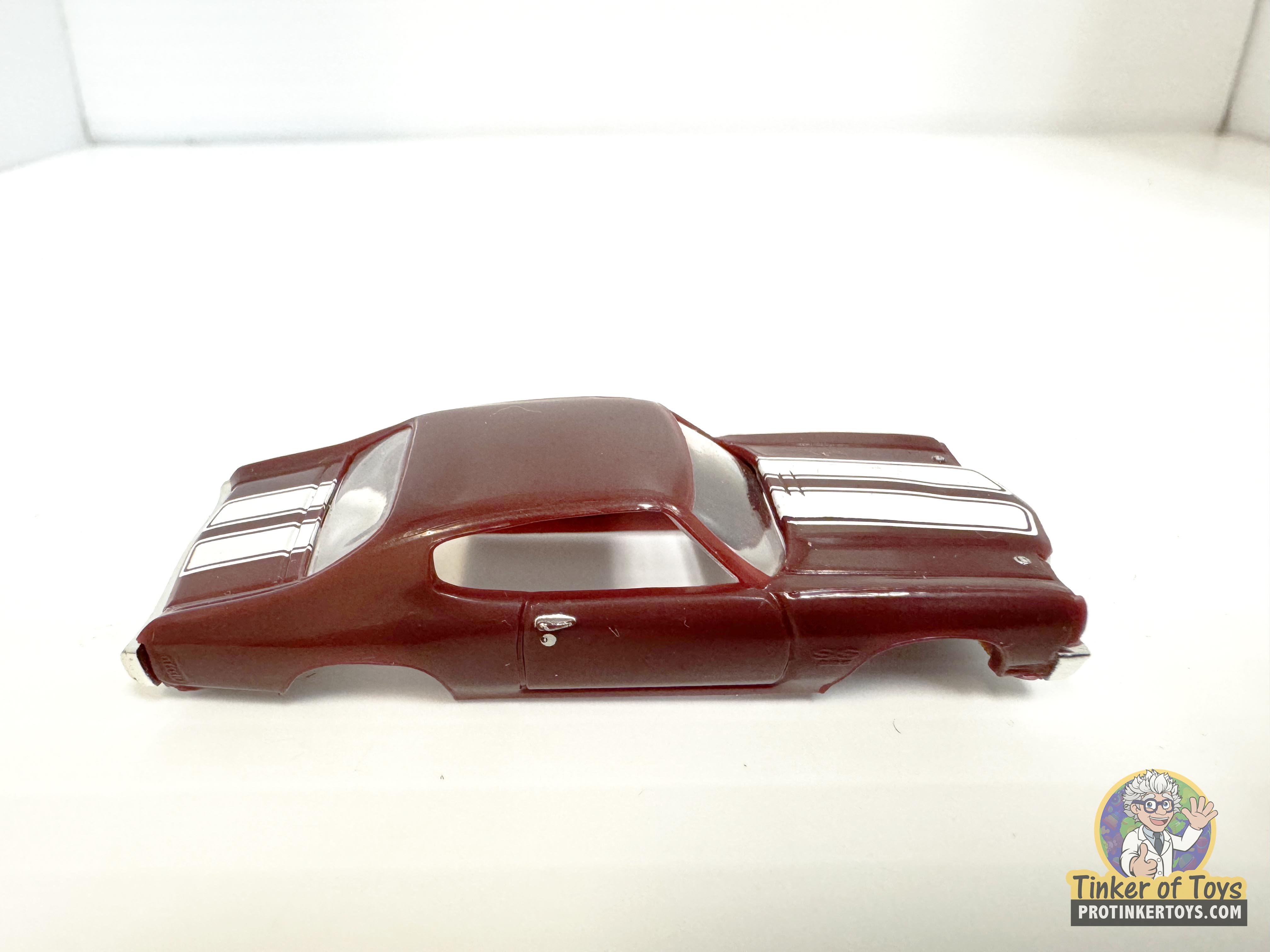 1970 Chevelle SS Maroon with White Stripes - A Stunning Slot Car by Model Motoring