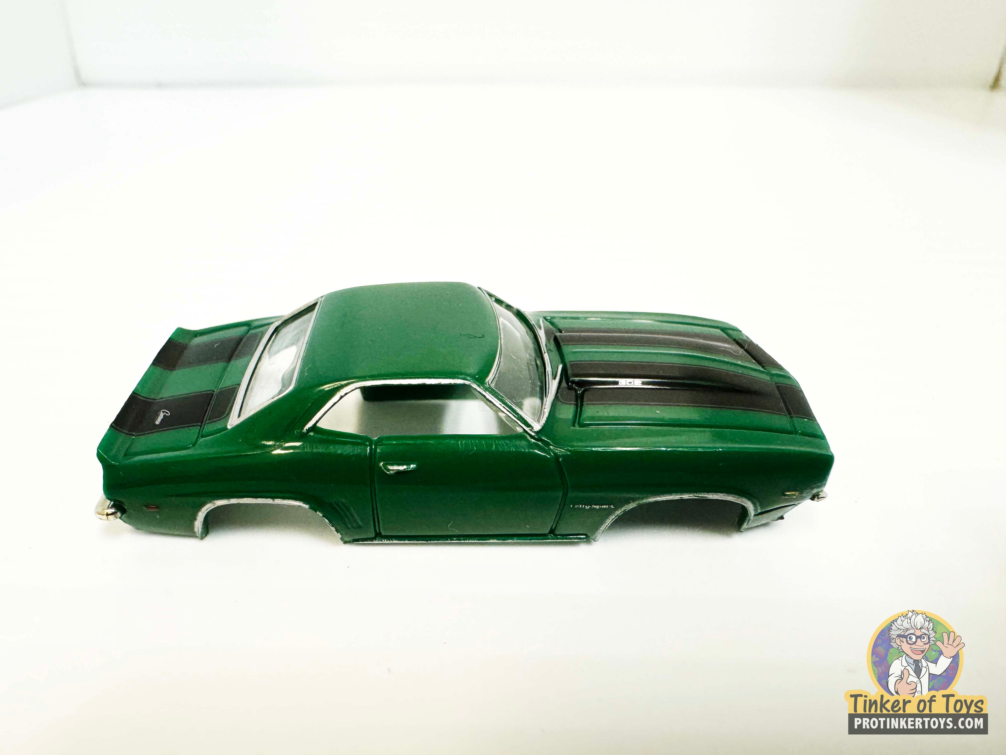 1969 Camaro Z/28 Dark Green with Black Stripes - Model Motoring's Iconic Slot Car