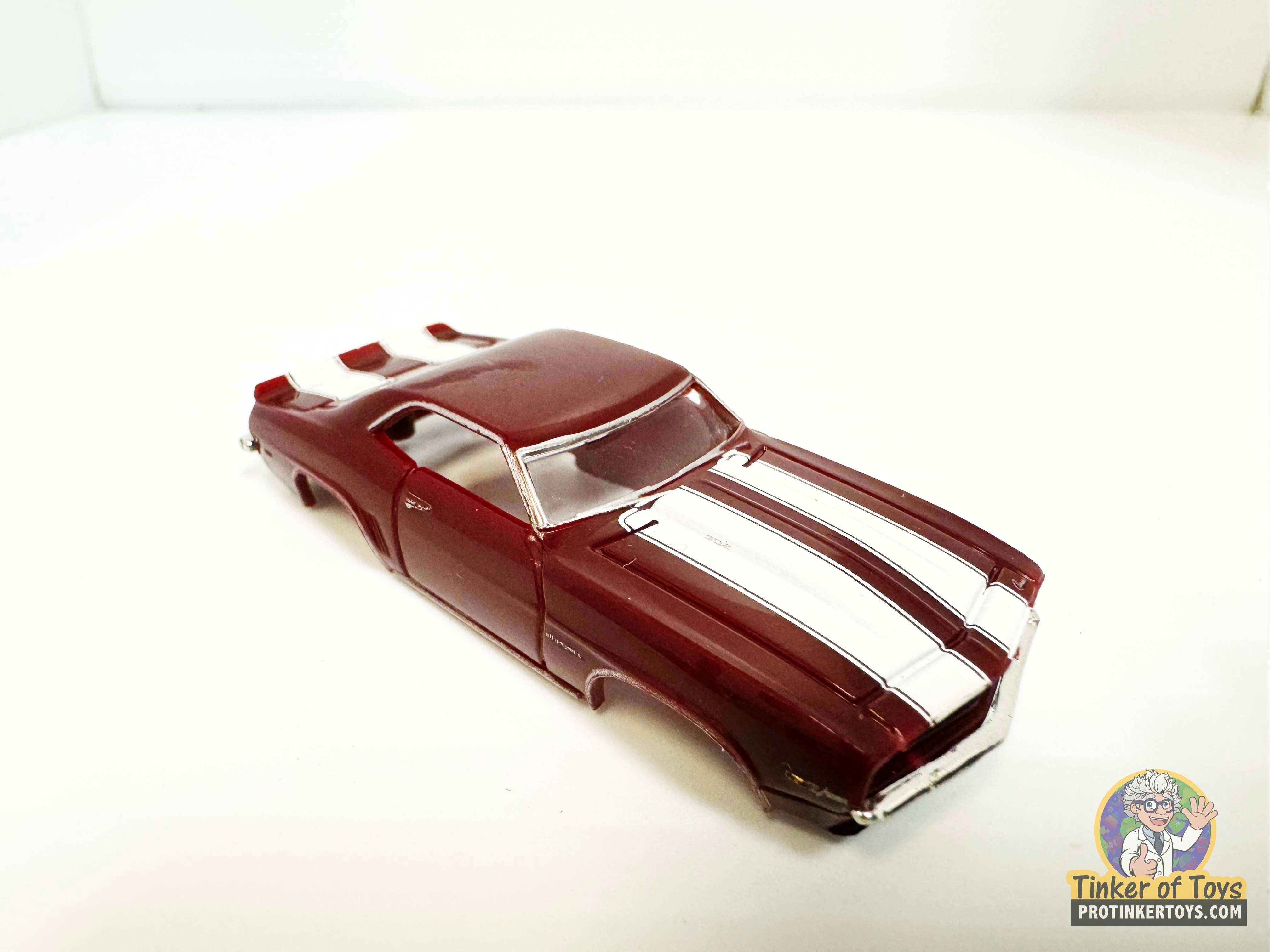 1969 Camaro Z/28 in Stunning Maroon with White Stripes - Model Motoring's Slot Car Gem | MM08051