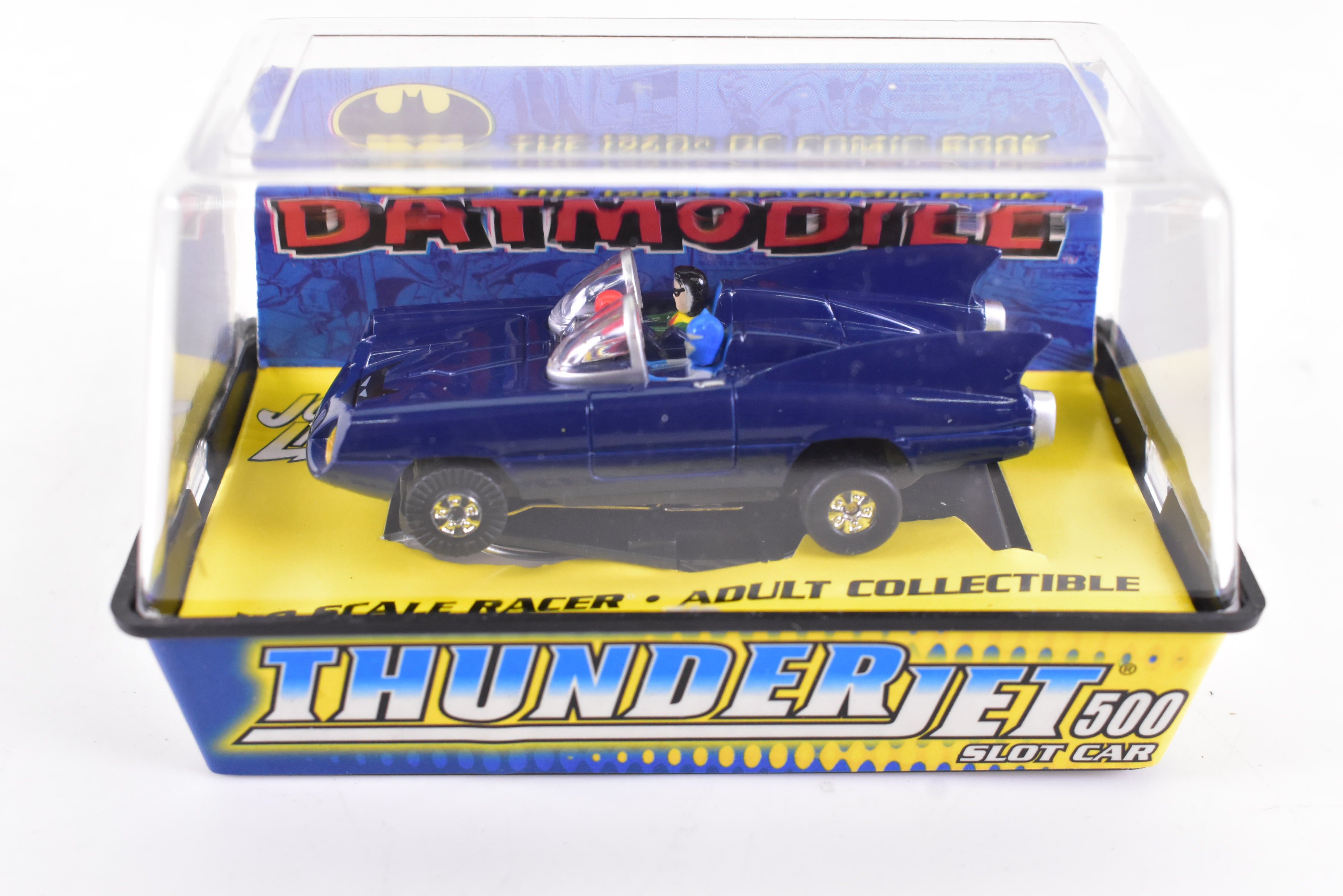 1960 DC Comic Book Batmobile Chrome Blue ThunderJet 500 Ho Scale Racer - Must-Have for Racing Fans! | 344-2 | Auto World