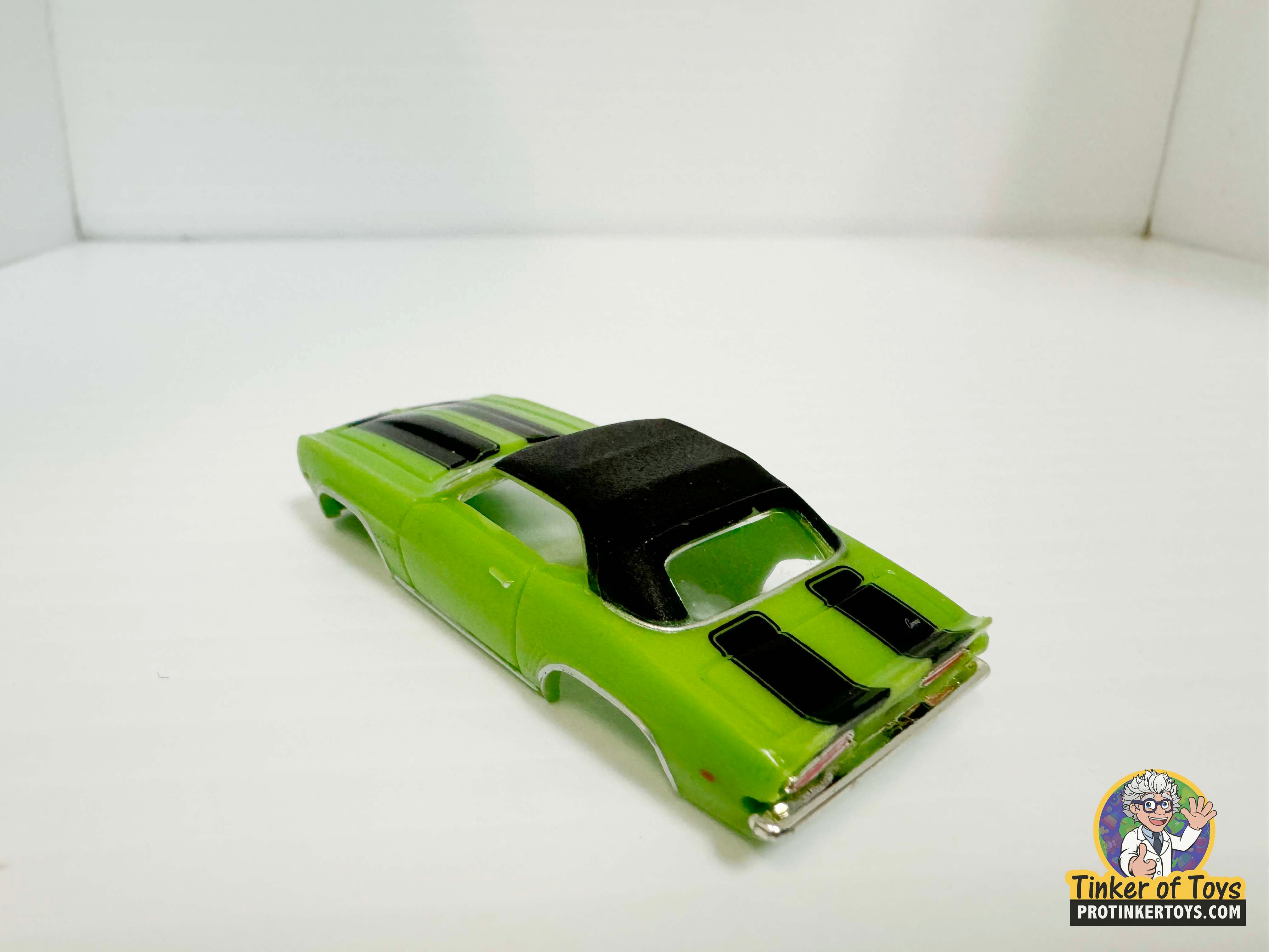 1969 Camaro RS Convertible Light Green with Black Stripes - Model Motoring Slot Car Gem!