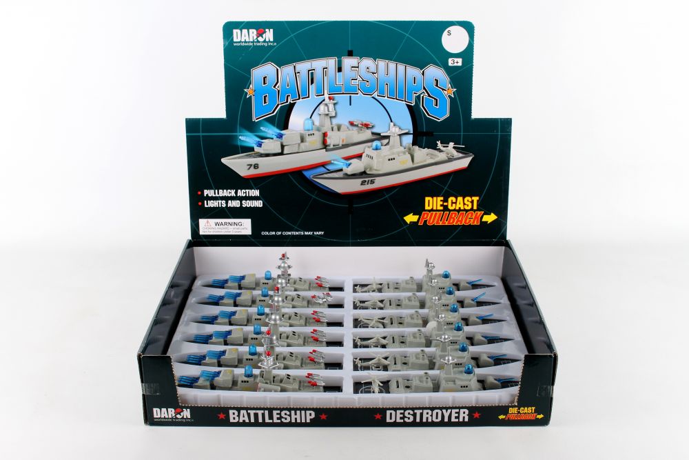 Thrilling Battleship & Destroyer Pullback Diecast by Daron - PMT1602