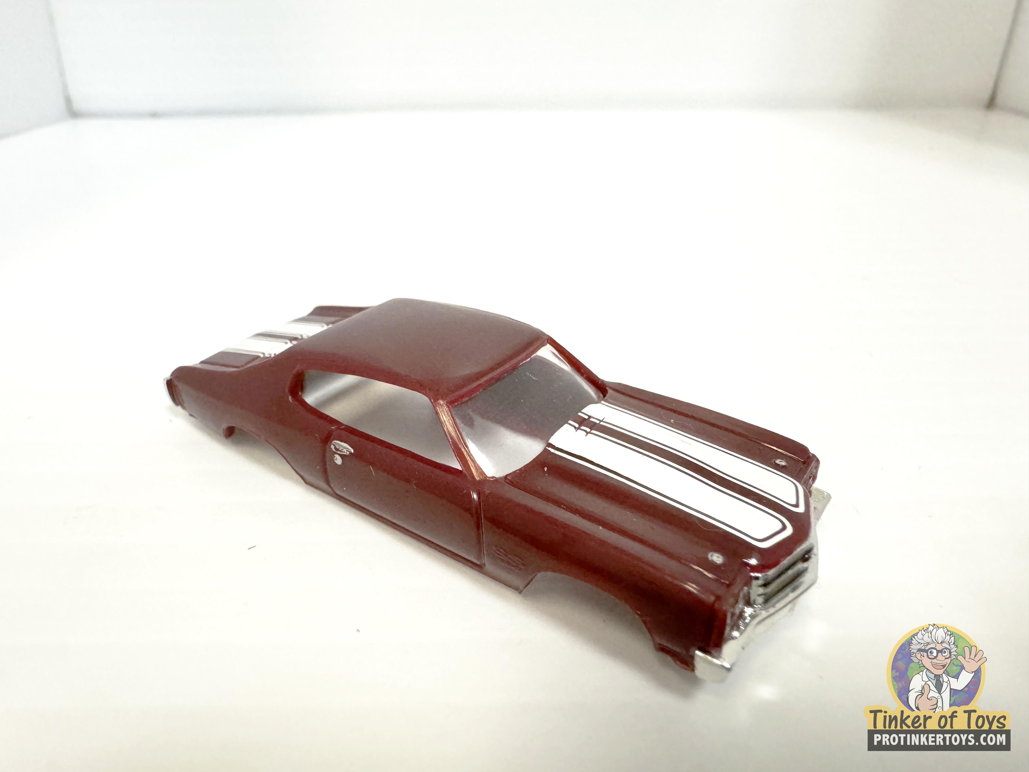1970 Chevelle SS Maroon with White Stripes - A Stunning Slot Car by Model Motoring