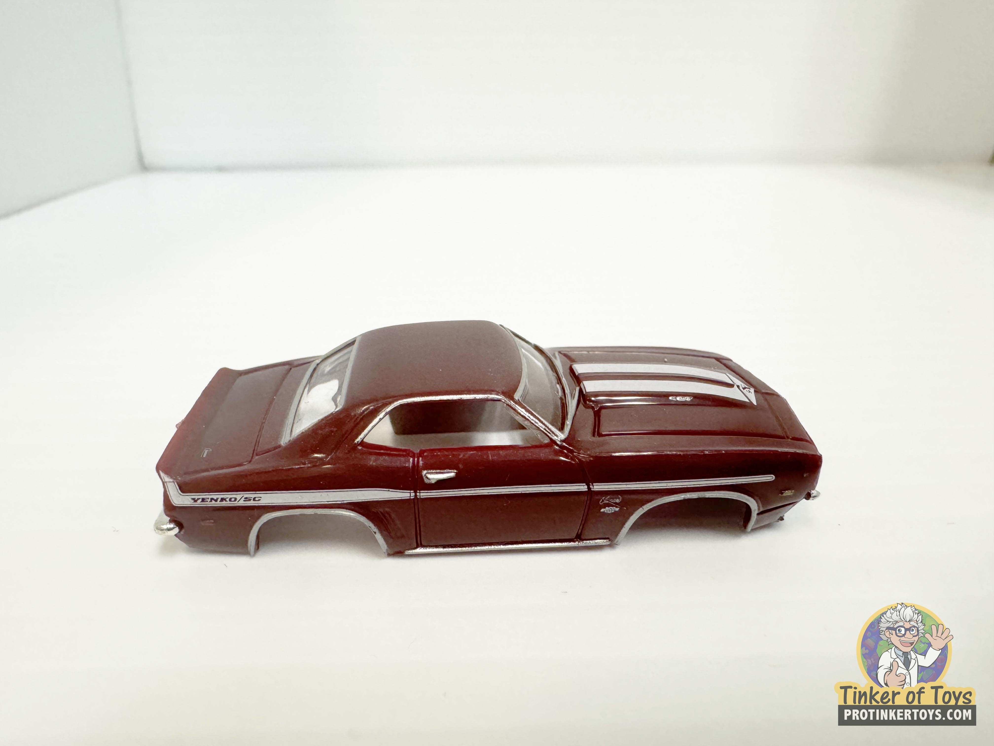 1969 Yenko Camaro with Maroon Body and White Stripes by Model Motoring - A Classic Muscle Car Slot Model