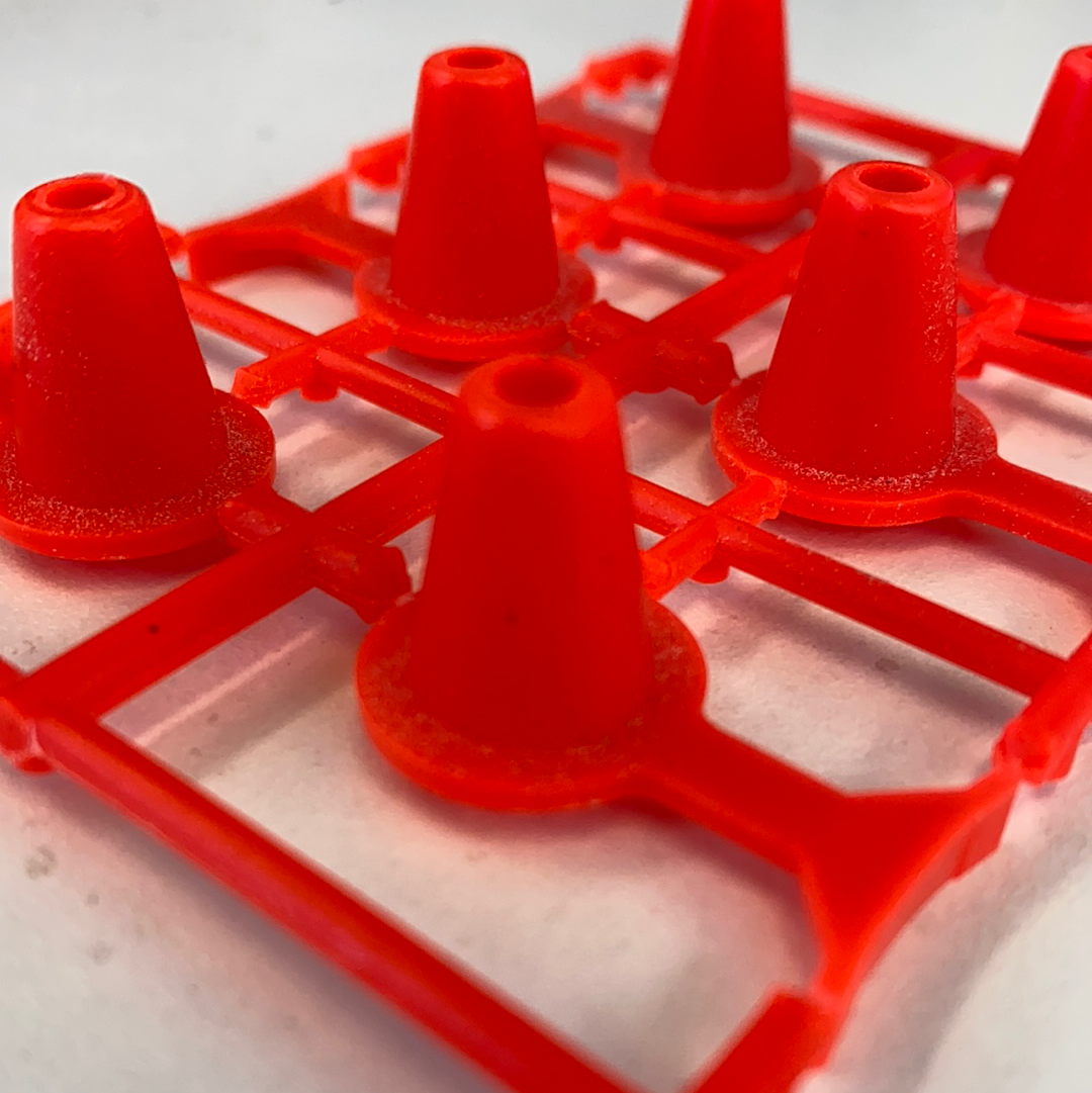 Tyco Orange Road Cones 6 - Must-Have for Slot Car Enthusiasts!