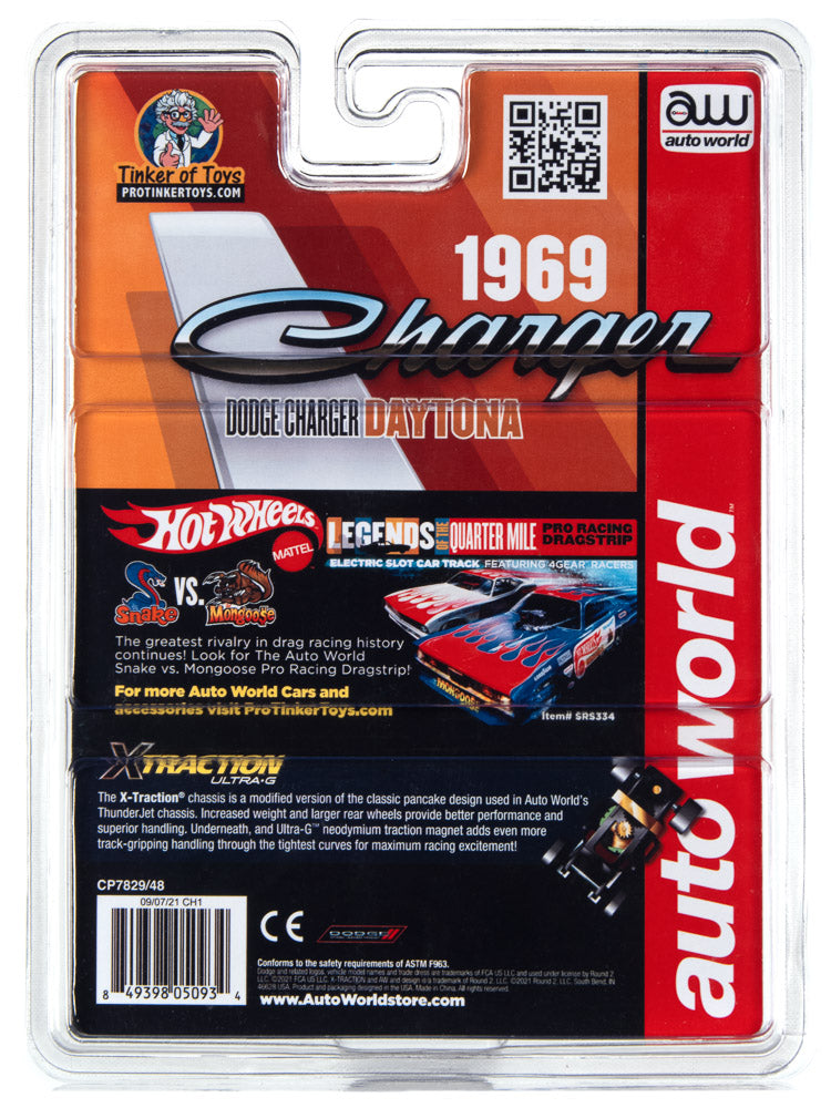1969 Dodge Charger Daytona ProTinkerToys #62 - Exclusive Auto World Slot Car