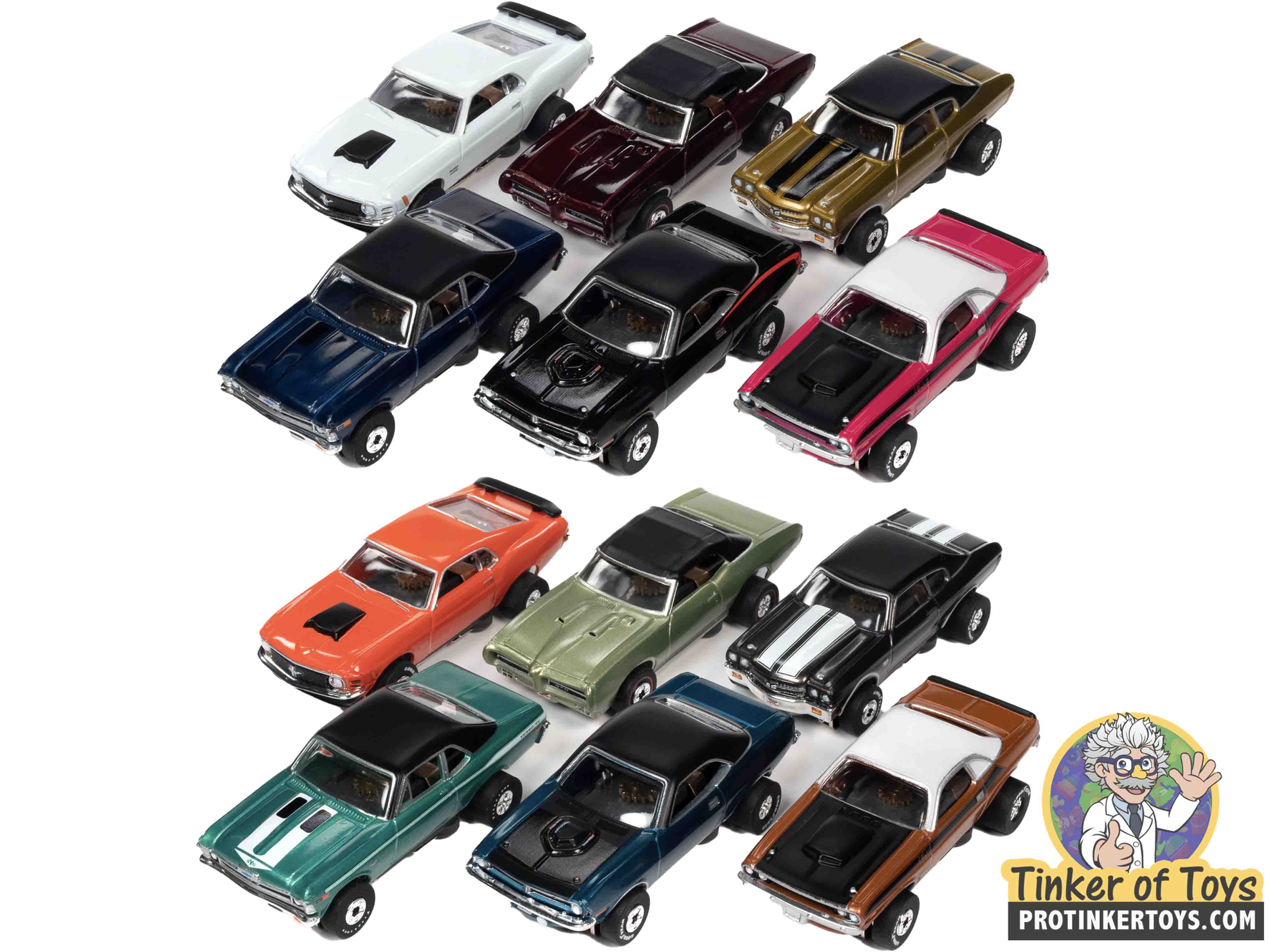 Auto World's Thunderjet Release 1 Slot Car Set - OK Used Cars SC377: A Racing Sensation!