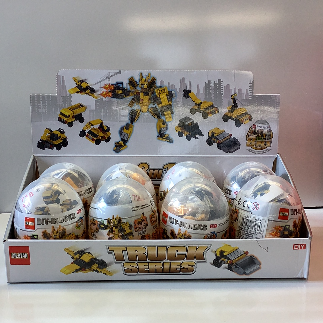 8-in-1 DIY Construction Vehicle Combination Block Toy - Unleash Your Creativity!