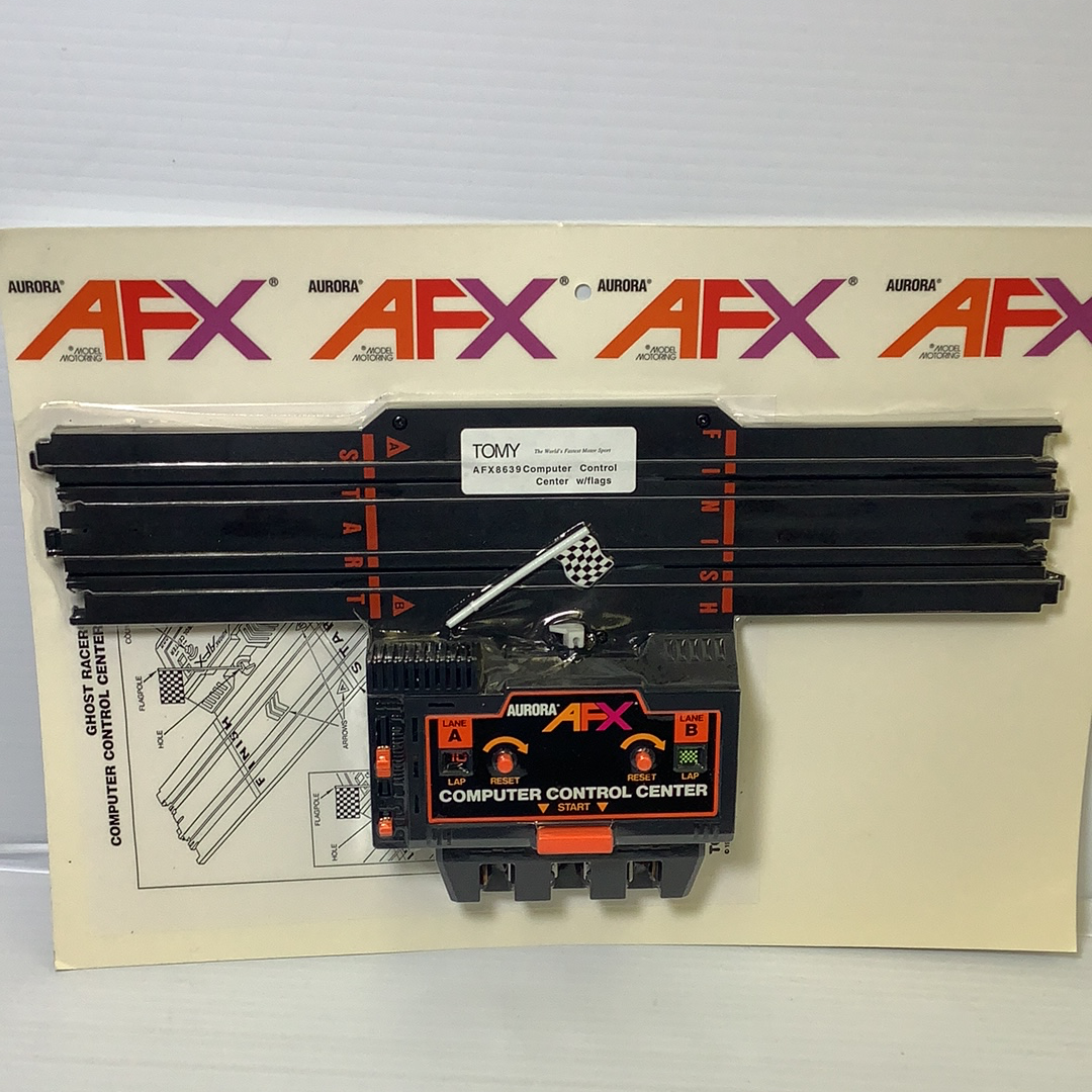 Aurora Tomy AFX Vintage Computer Control Center w/ Flag - 8639 - Enhance Your Slot Car Racing!