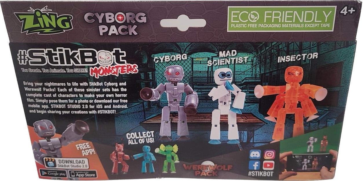 Stikbot Cyborg Pack - Unleash Your Creativity! | SB5100 | KlikBot