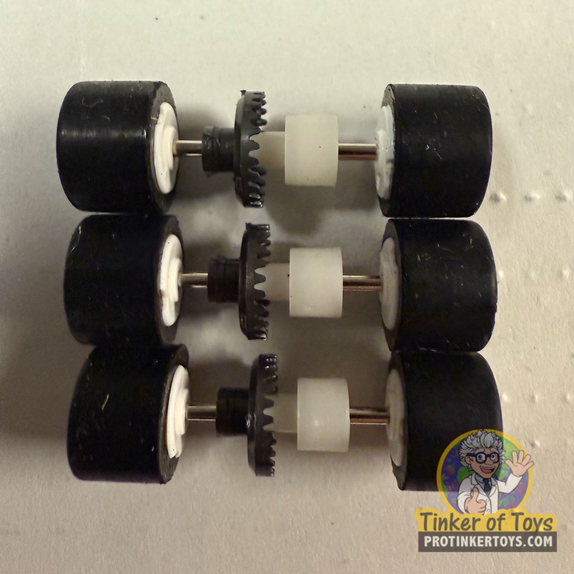 Tyco 440x2 Rear Axle Assembly with Wheels 3-Pack - 6691