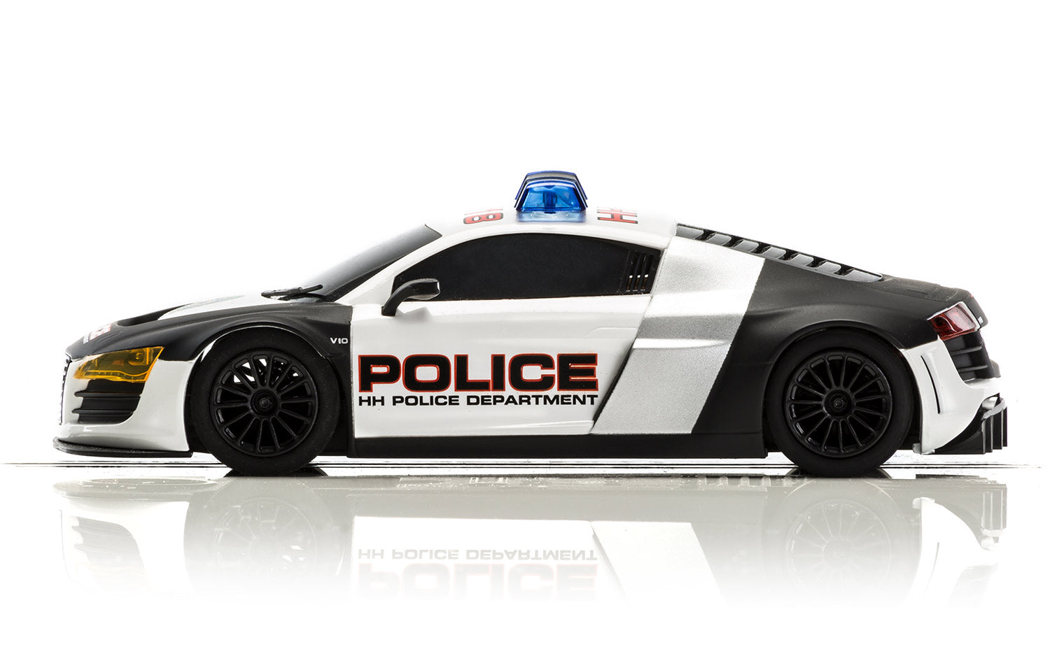 Scalextric Audi R8 Police Car with Siren and Flashing Lights | C3932