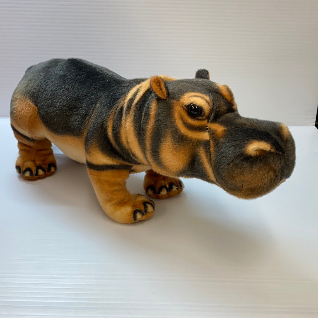 15-Inch Brown Hippo | HP38D | Real Planet - An Irresistible Delight!