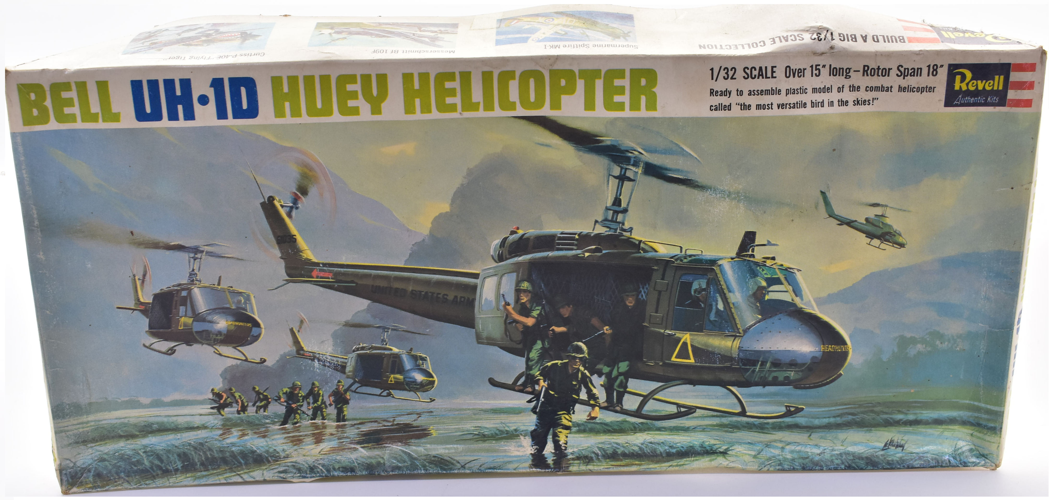 Exciting 1/32 Scale Bell UH.1D Huey Attack Helicopter Model - H-266 by Revell!