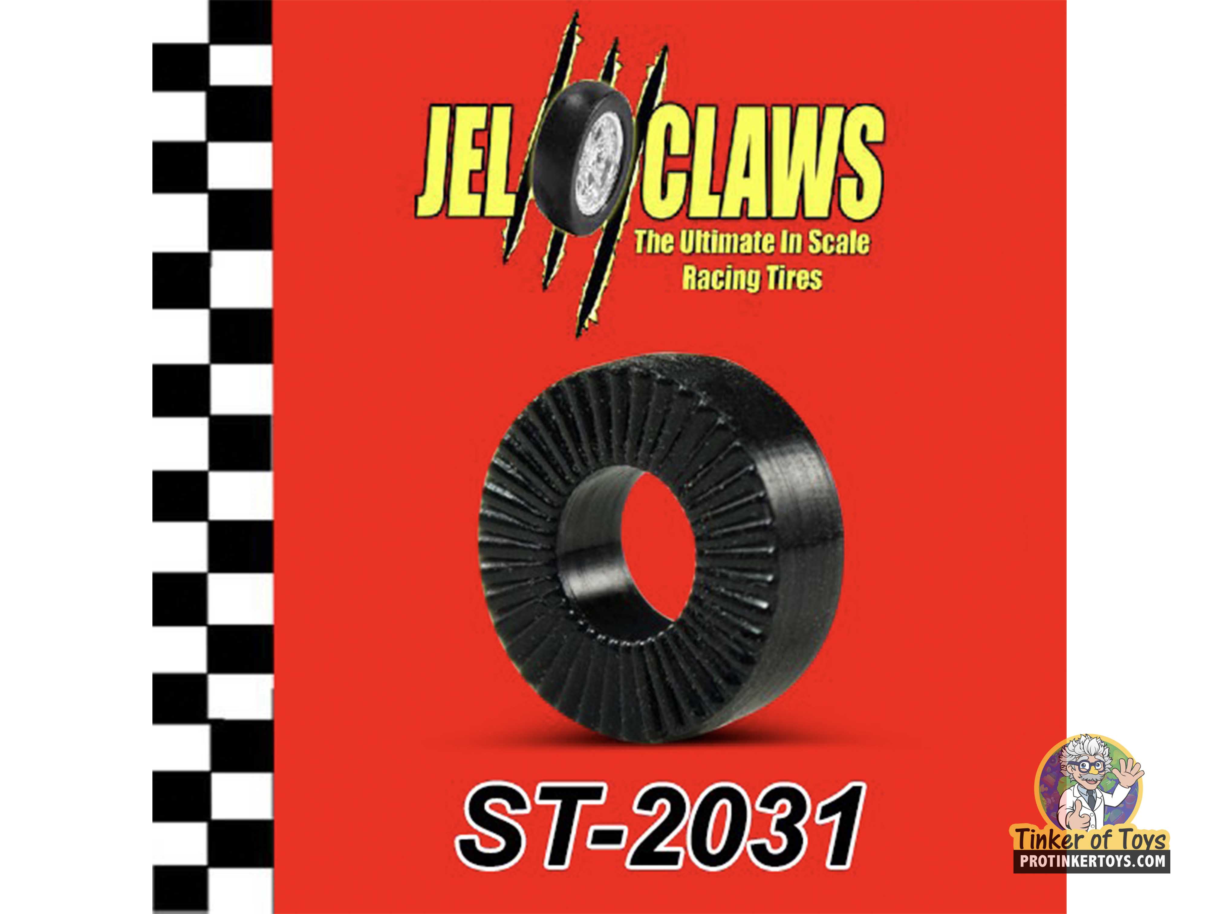 ST 2031 Jel Claws T-Jet & Vibrator Slot Car Tires (1:64 Scale)