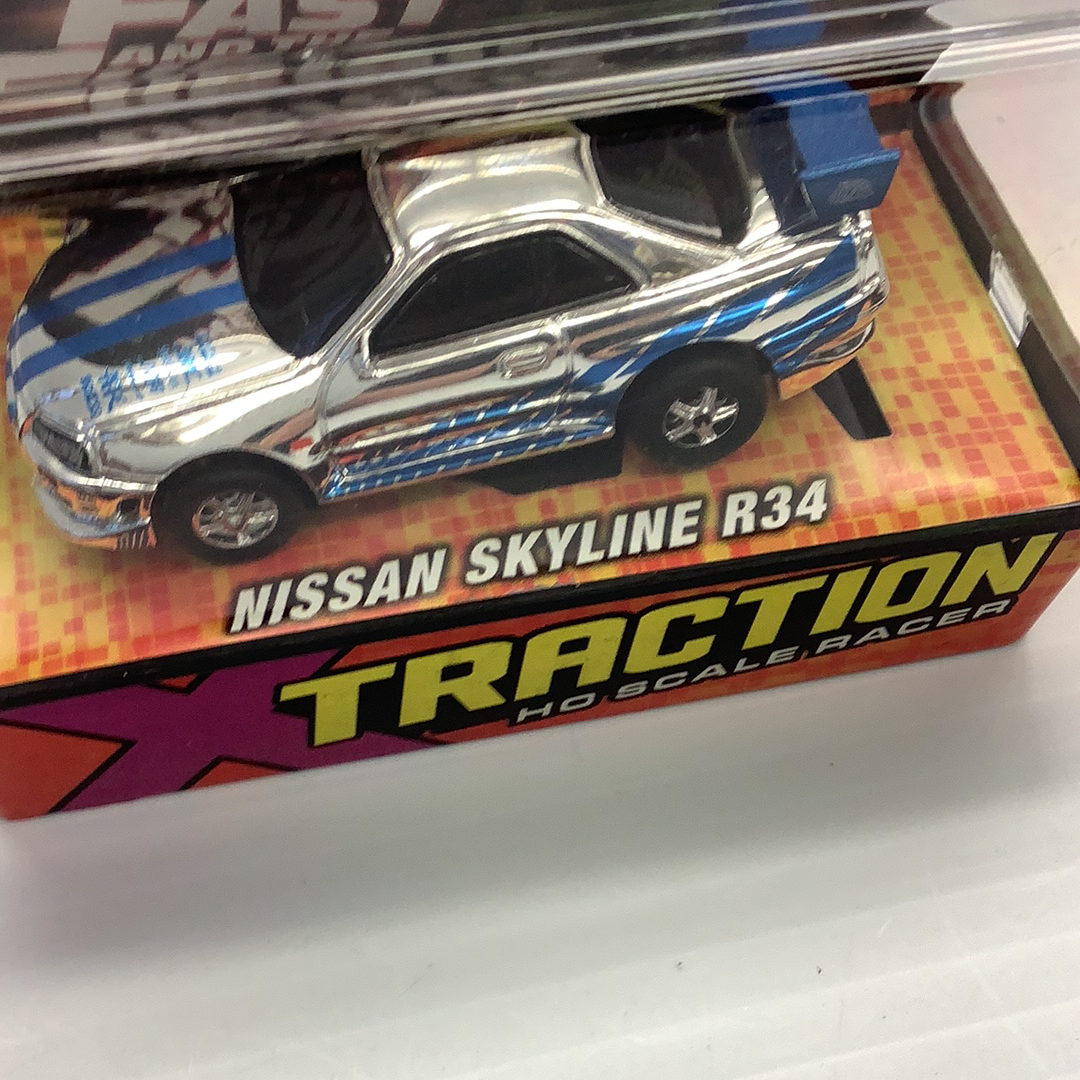 F&F X Traction Slot Cars: Fast and Furious Nissan Skyline - An Exciting Racing Experience! | 39503 | Johnny Lightning