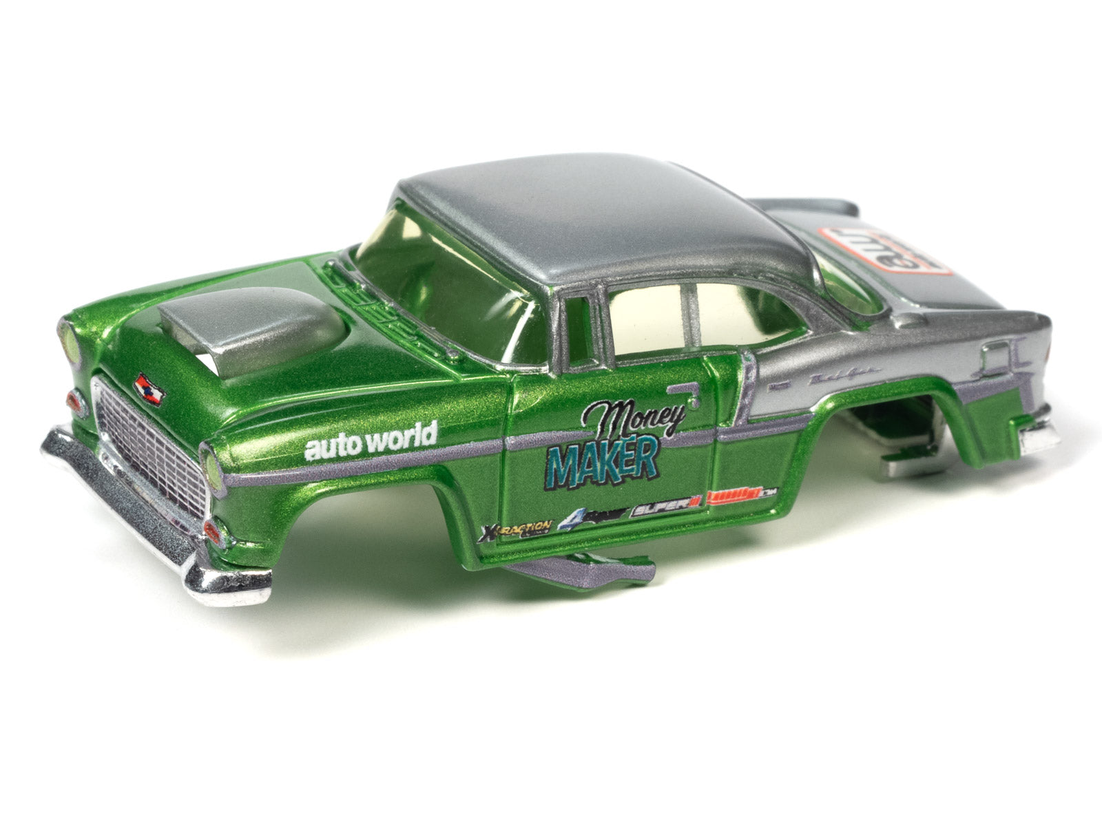 7-Foot Track & Accessory Expand-A Set with 1955 Chevy Bel Air Gasser Body - TRX112 by Auto World
