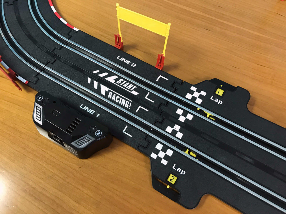 Johnny Lightning 24' Double Loop Raceway Remote Control Electric 1:43 Scale Slot Race Set - Exclusive Auto World Gem! | JLRS001