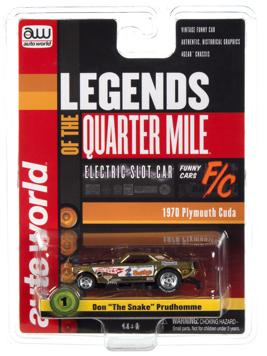 Exclusive Gold Chrome Don 'The Snake' Prudhomme Slot Car | CP8069 | Auto World