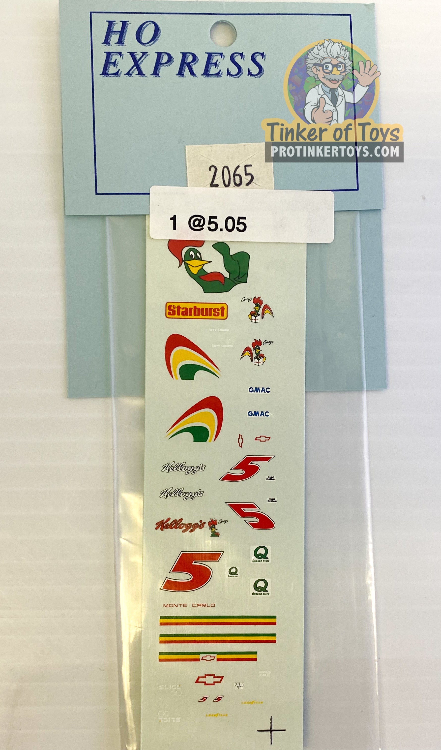 Exciting HO Express Slot Car Decal Sticker Pack 2060 - 2069