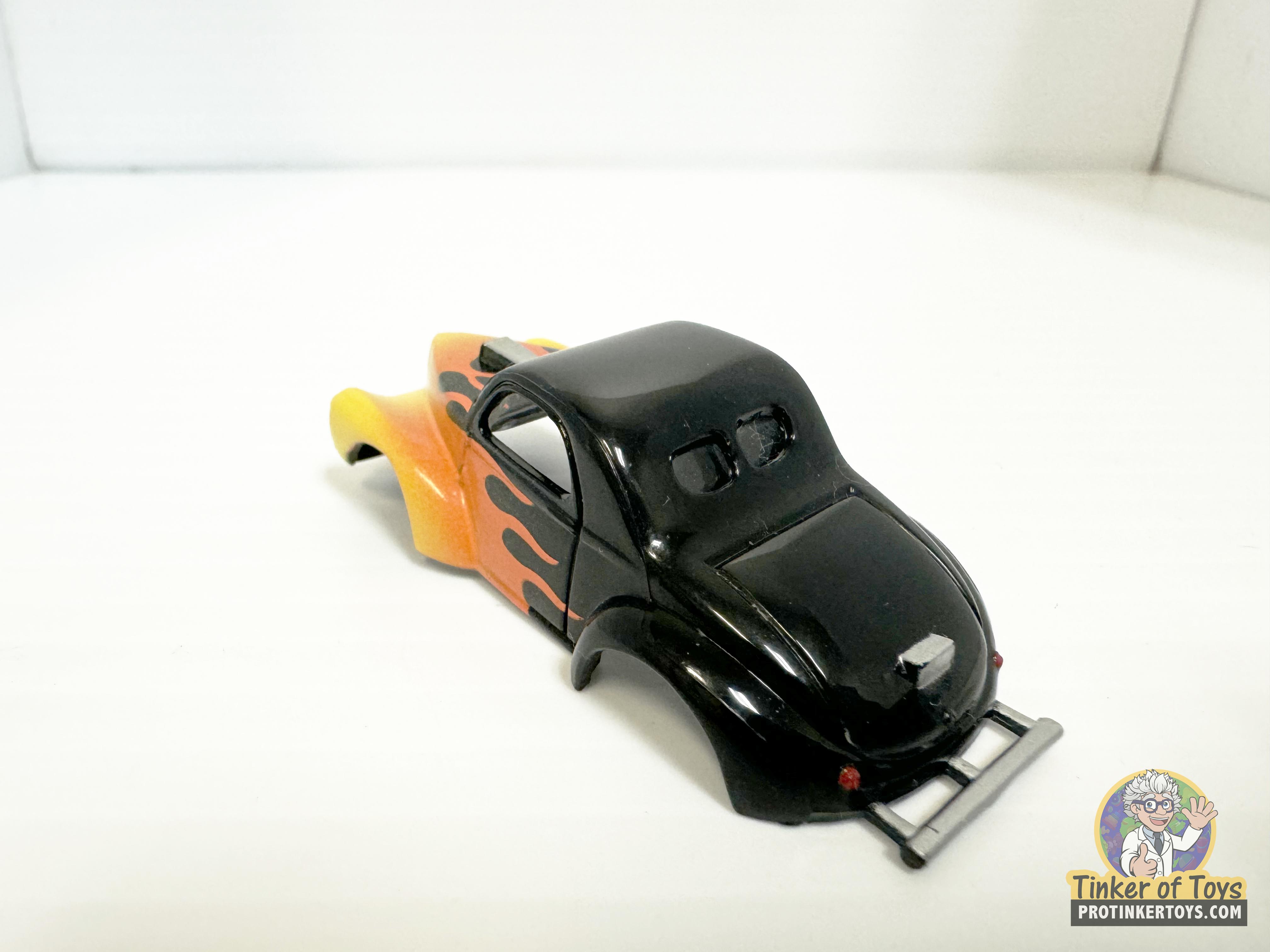 1941 Willys Gasser Black with Fiery Flames | MM01010 | Model Motoring