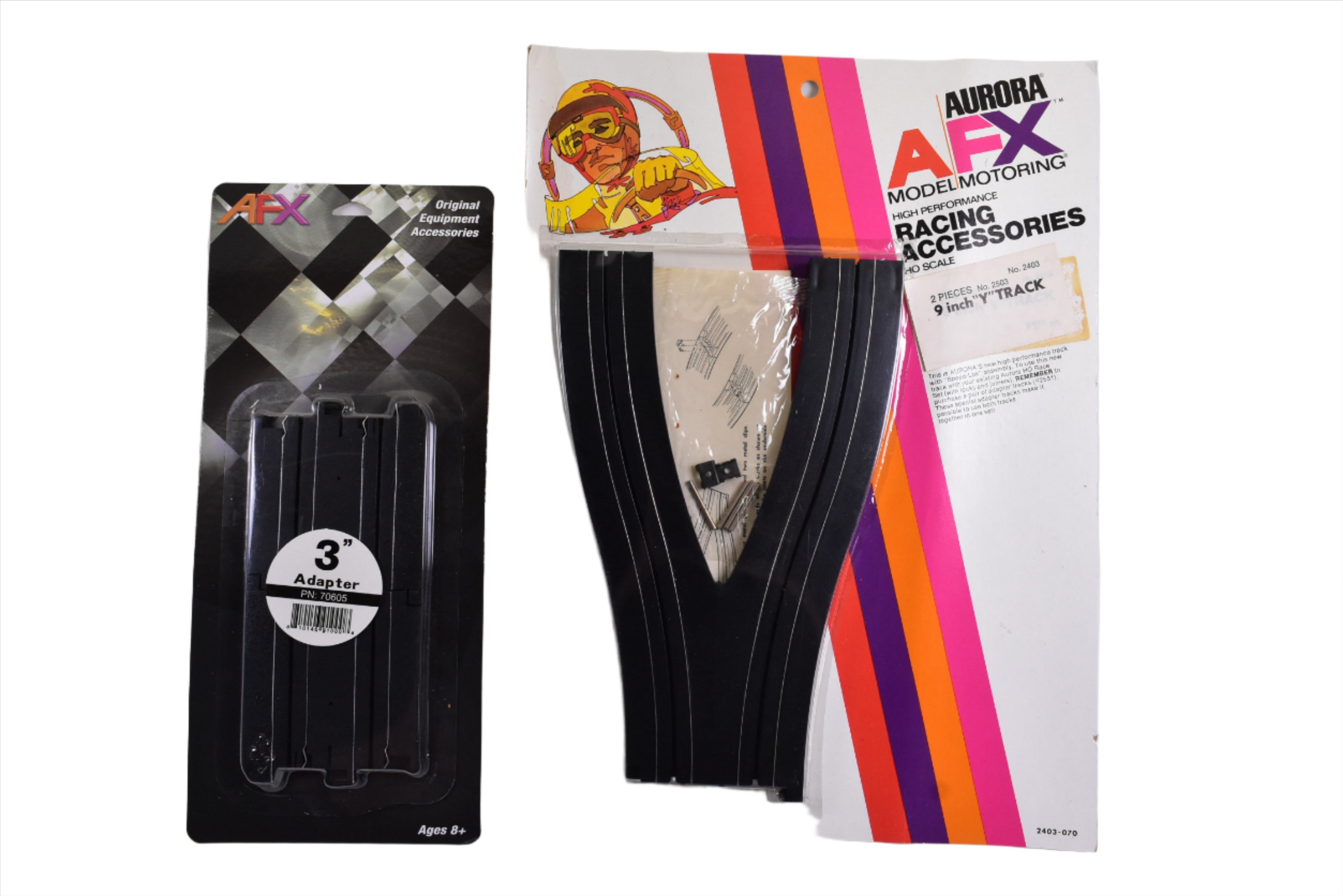Get Your Slot Car Racing on! 9-Inch Y Track 2 Pieces with Adapter Track - Aurora/AFX/Racemaster