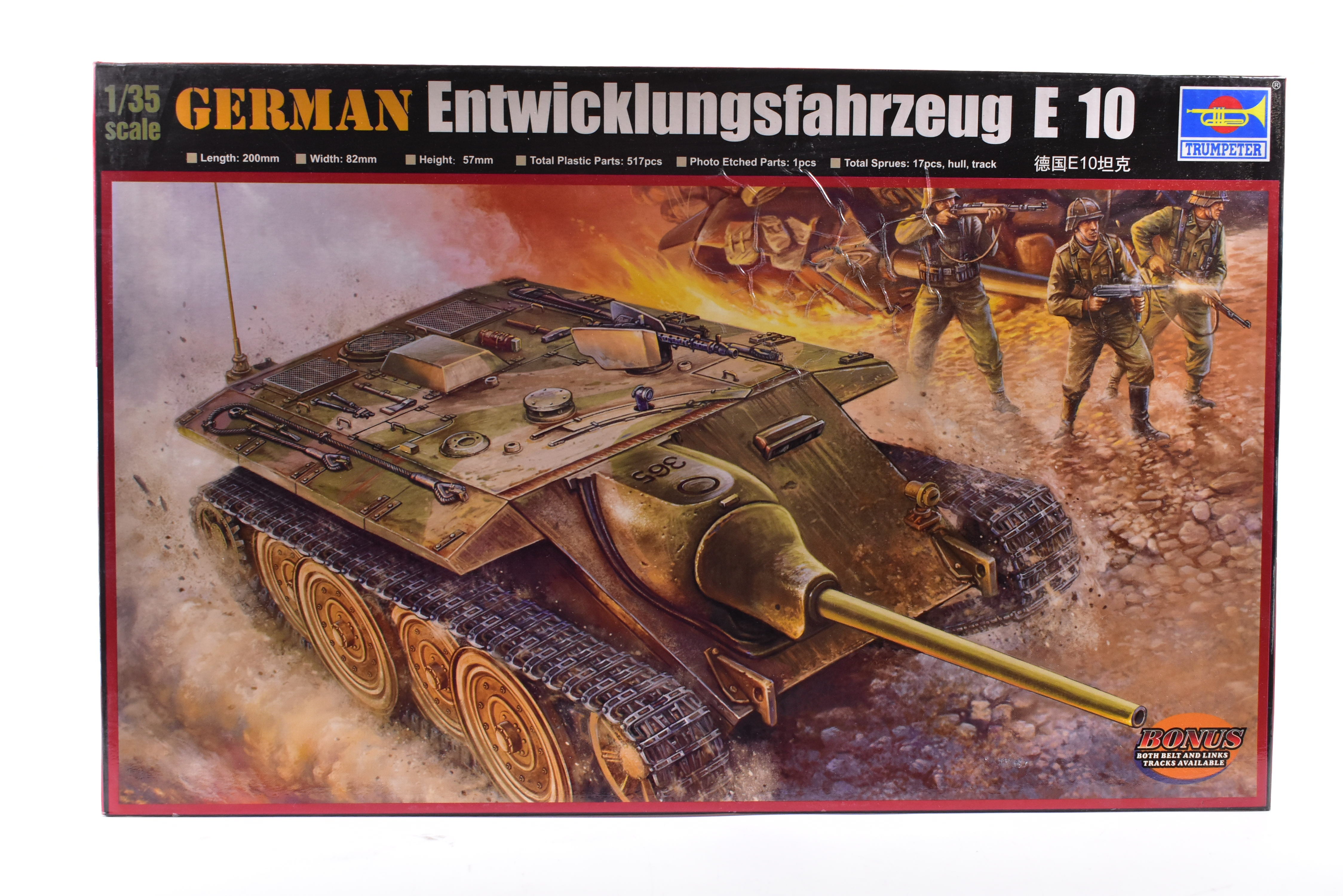Second Chance: Trumpeter German Entwicklungsfahrzwug E 10 1:35 Model Kit - 00385
