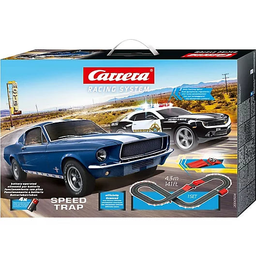 Get Ready for Speed Trap Racing Fun with the Special 1/43 Carrera Go Set!