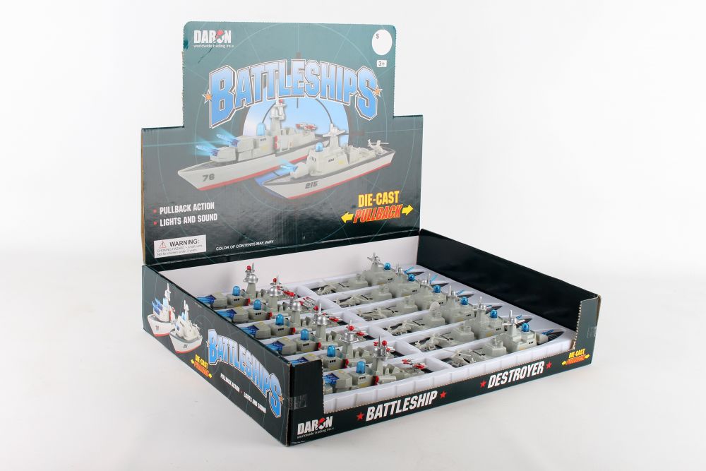 Thrilling Battleship & Destroyer Pullback Diecast by Daron - PMT1602