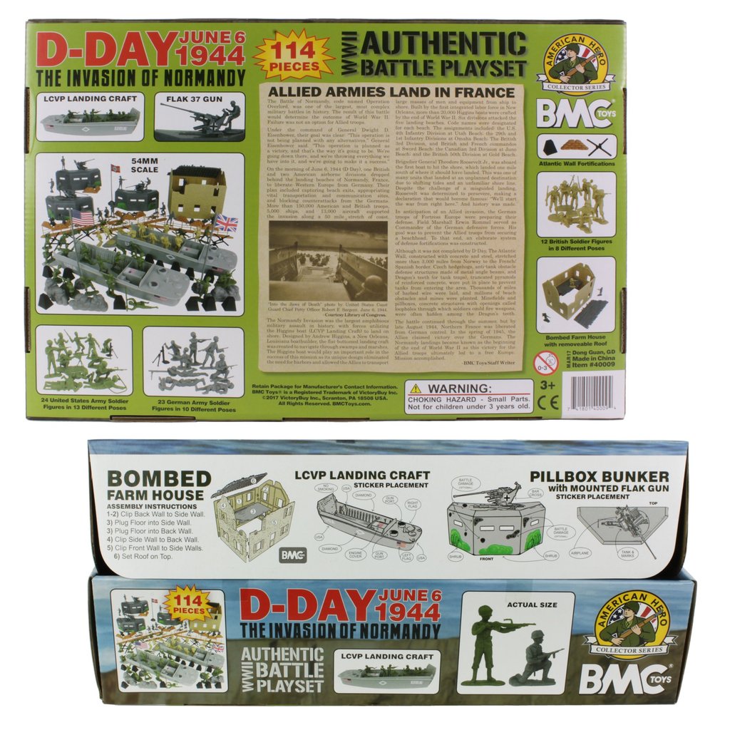 WW2 D-Day Tank Battle 36pc Playset | 40039 | BMC - Relive the Epic Battle!