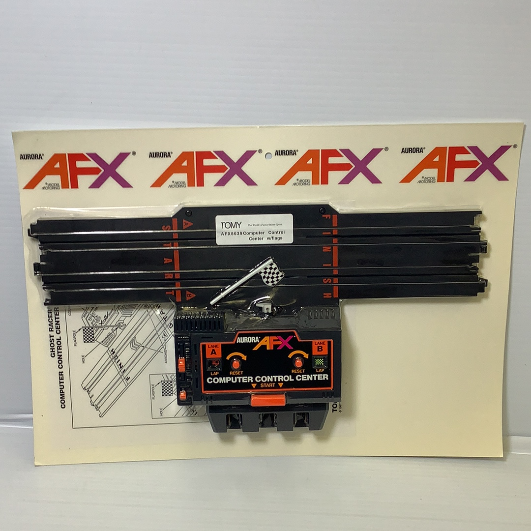 Aurora Tomy AFX Vintage Computer Control Center w/ Flag - 8639 - Enhance Your Slot Car Racing!
